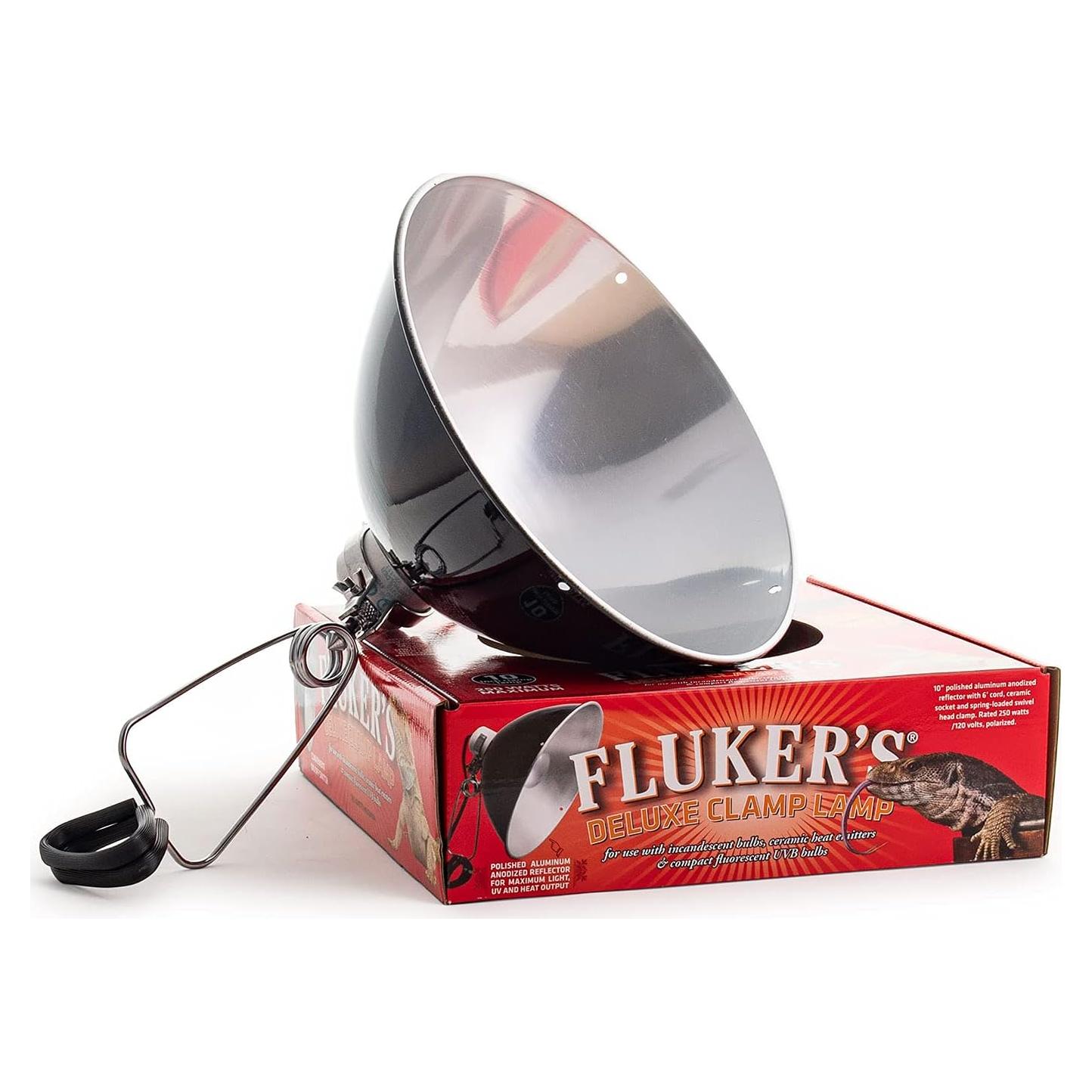 Lámpara de Abrazadera Fluker's Repta-Clamp 10" para Reptiles