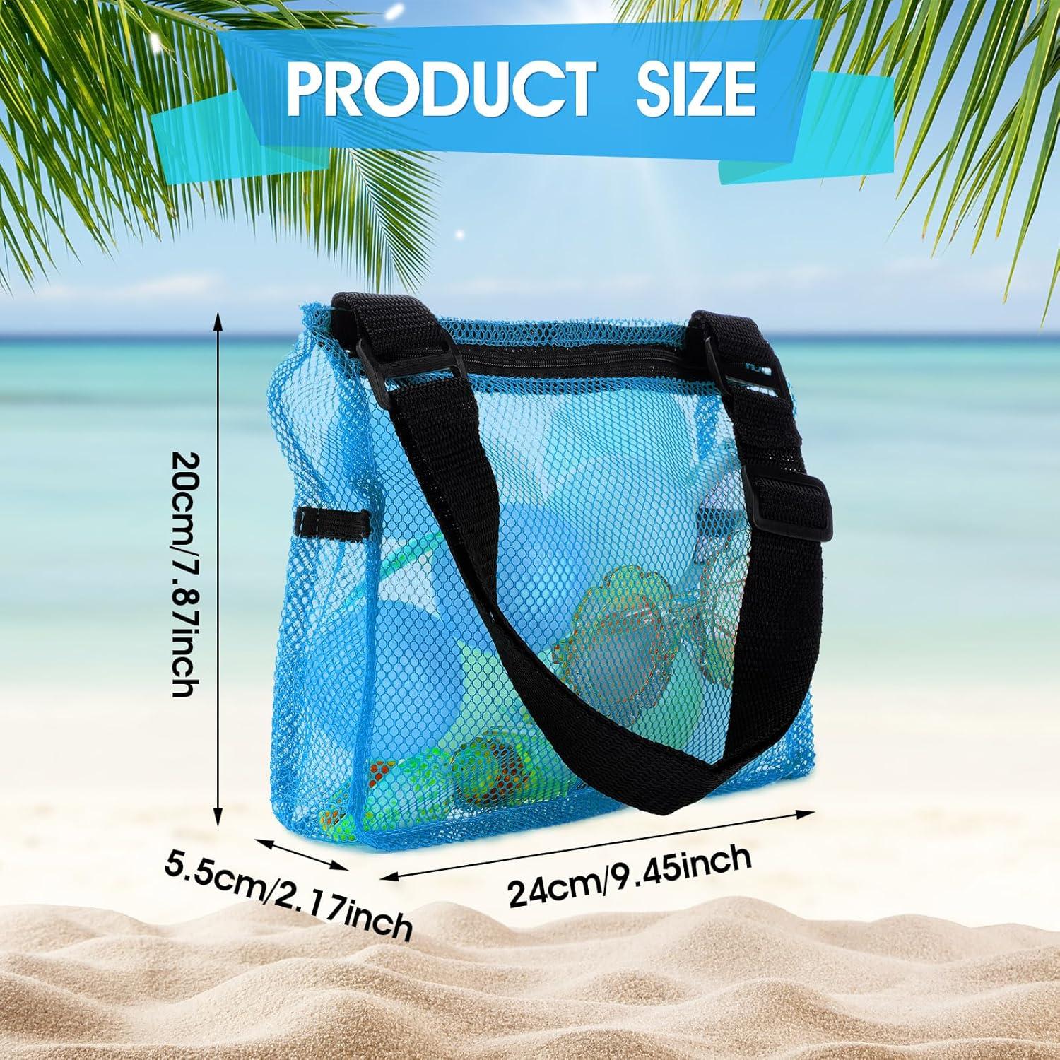 Bolsa de Playa de Malla Sumind 4 Piezas 24x20 cm Colores