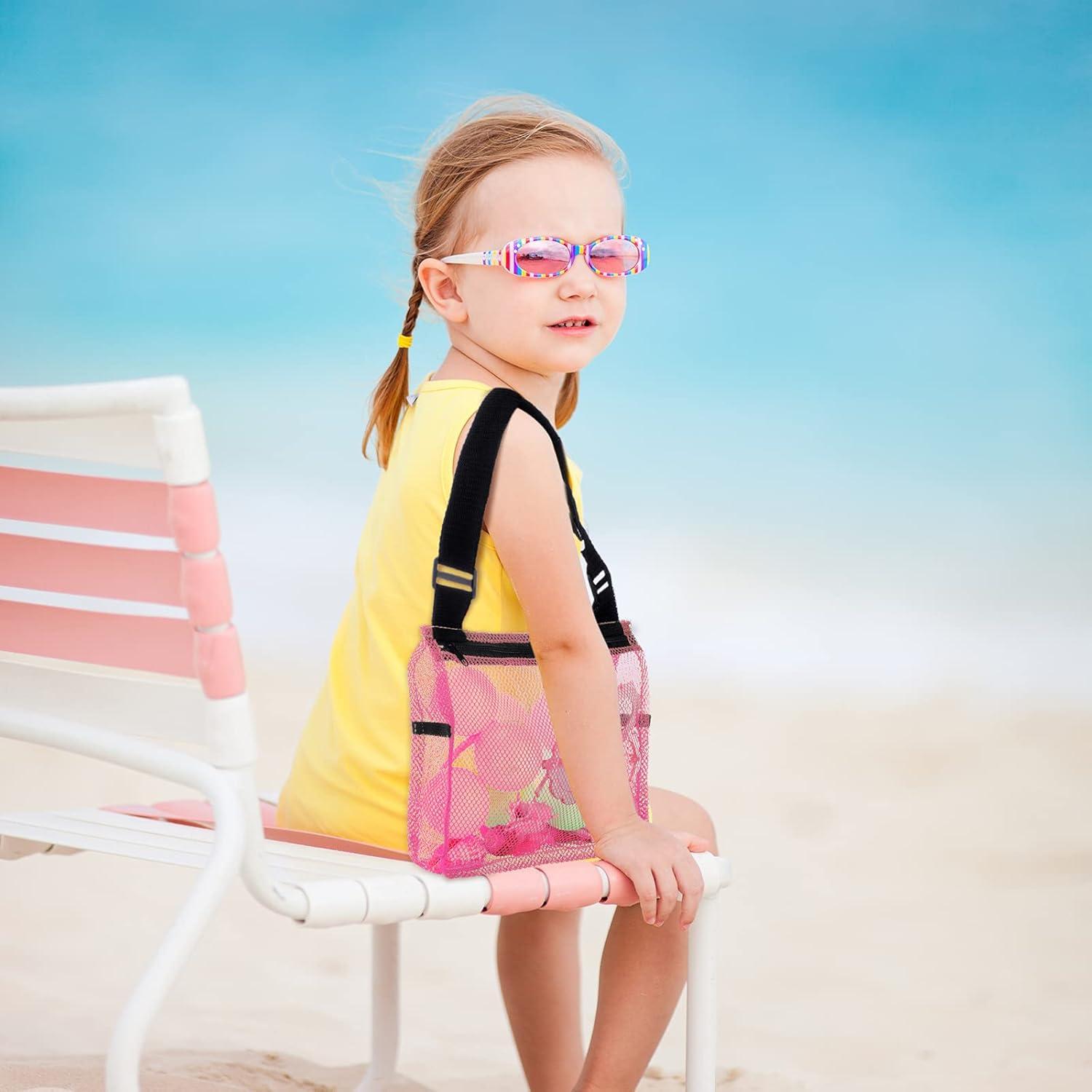 Bolsa de Playa de Malla Sumind 4 Piezas 24x20 cm Colores