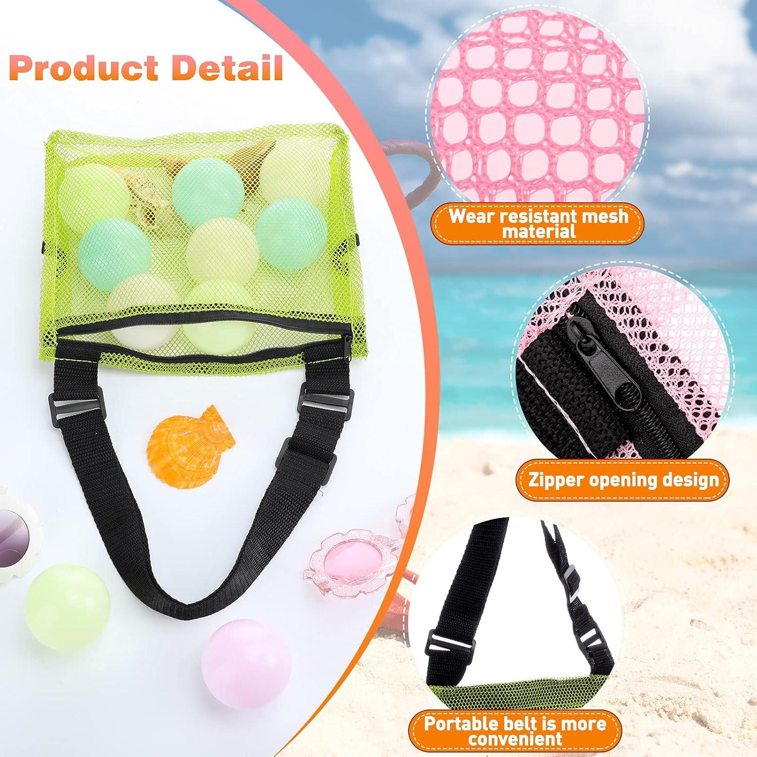 Bolsa de Playa de Malla Sumind 4 Piezas 24x20 cm Colores