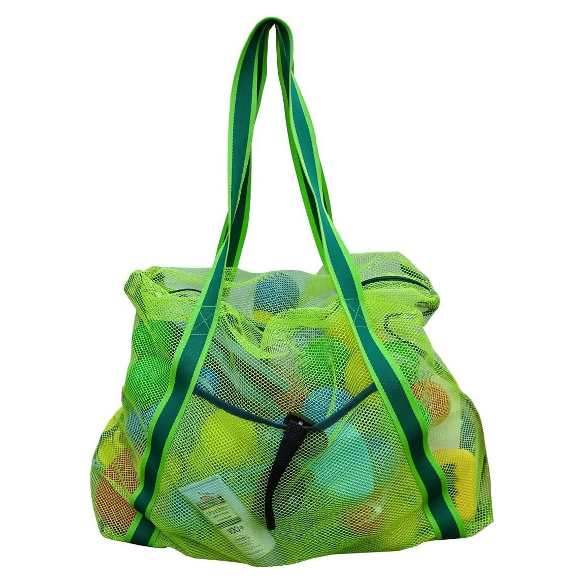 Bolsa de Playa Leberna Verde con Cremallera 40x20x55 cm