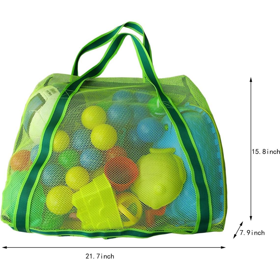 Bolsa de Playa Leberna Verde con Cremallera 40x20x55 cm