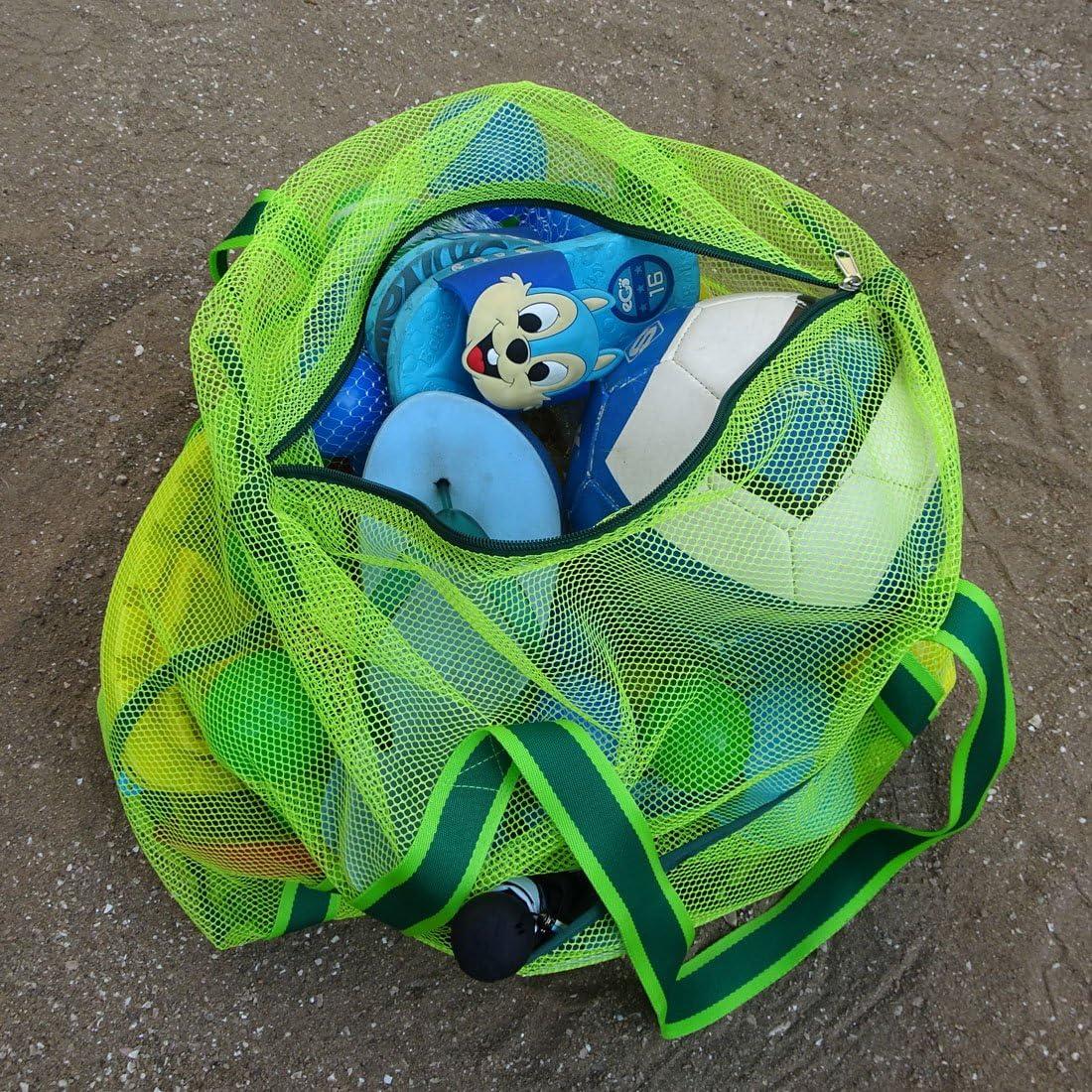 Bolsa de Playa Leberna Verde con Cremallera 40x20x55 cm