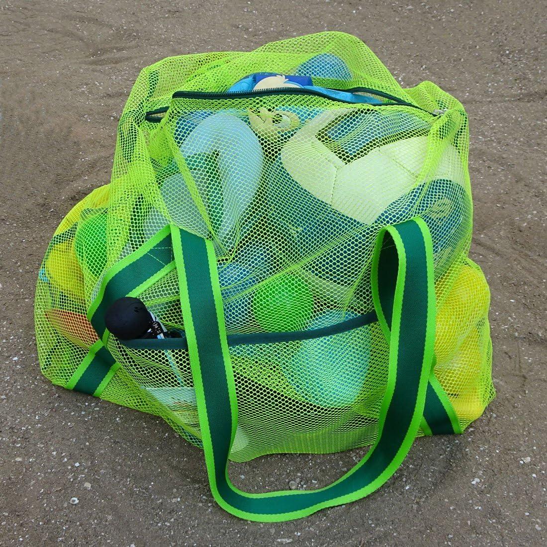 Bolsa de Playa Leberna Verde con Cremallera 40x20x55 cm