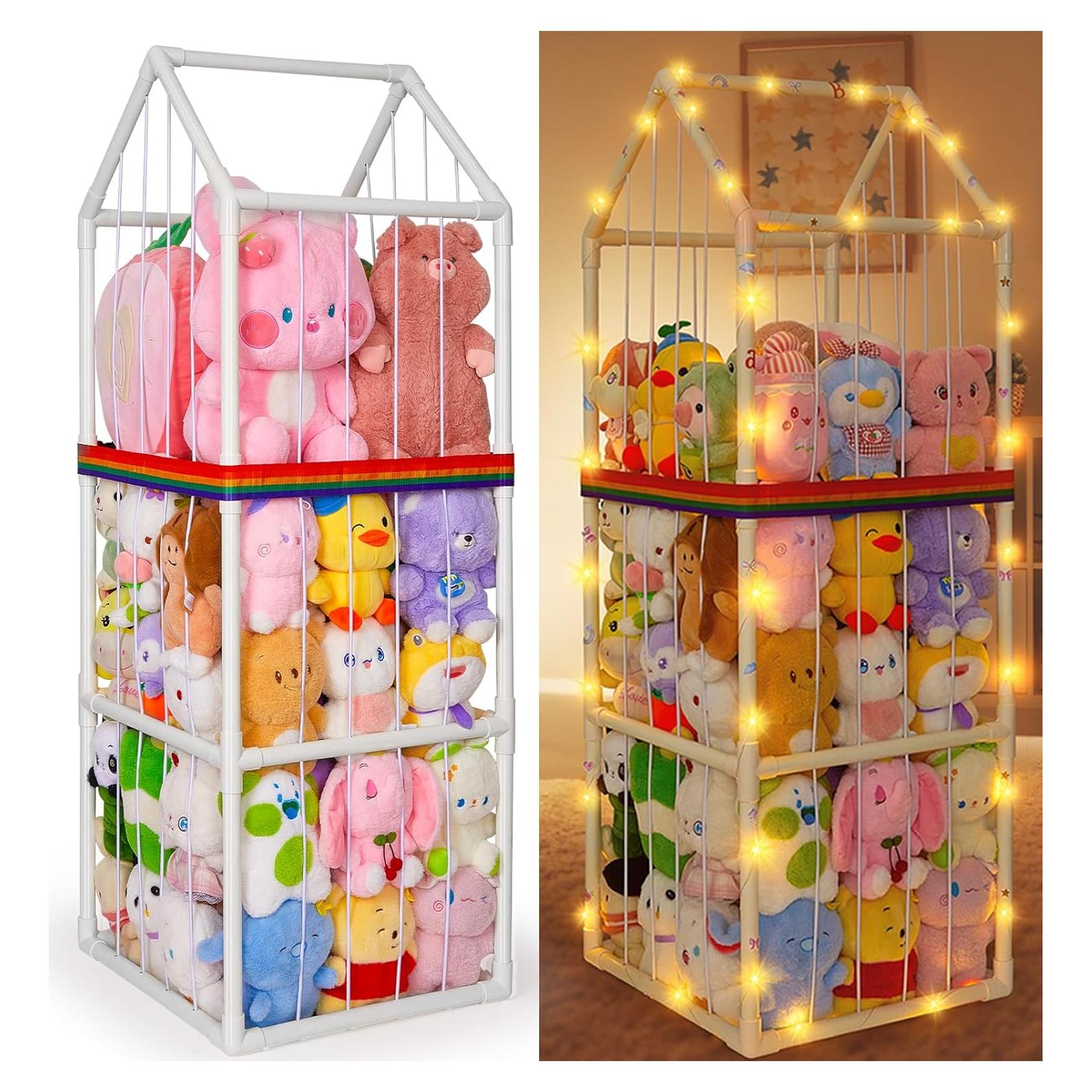 Organizador de Juguetes de Peluche Castillo Unicornio 3 Niveles