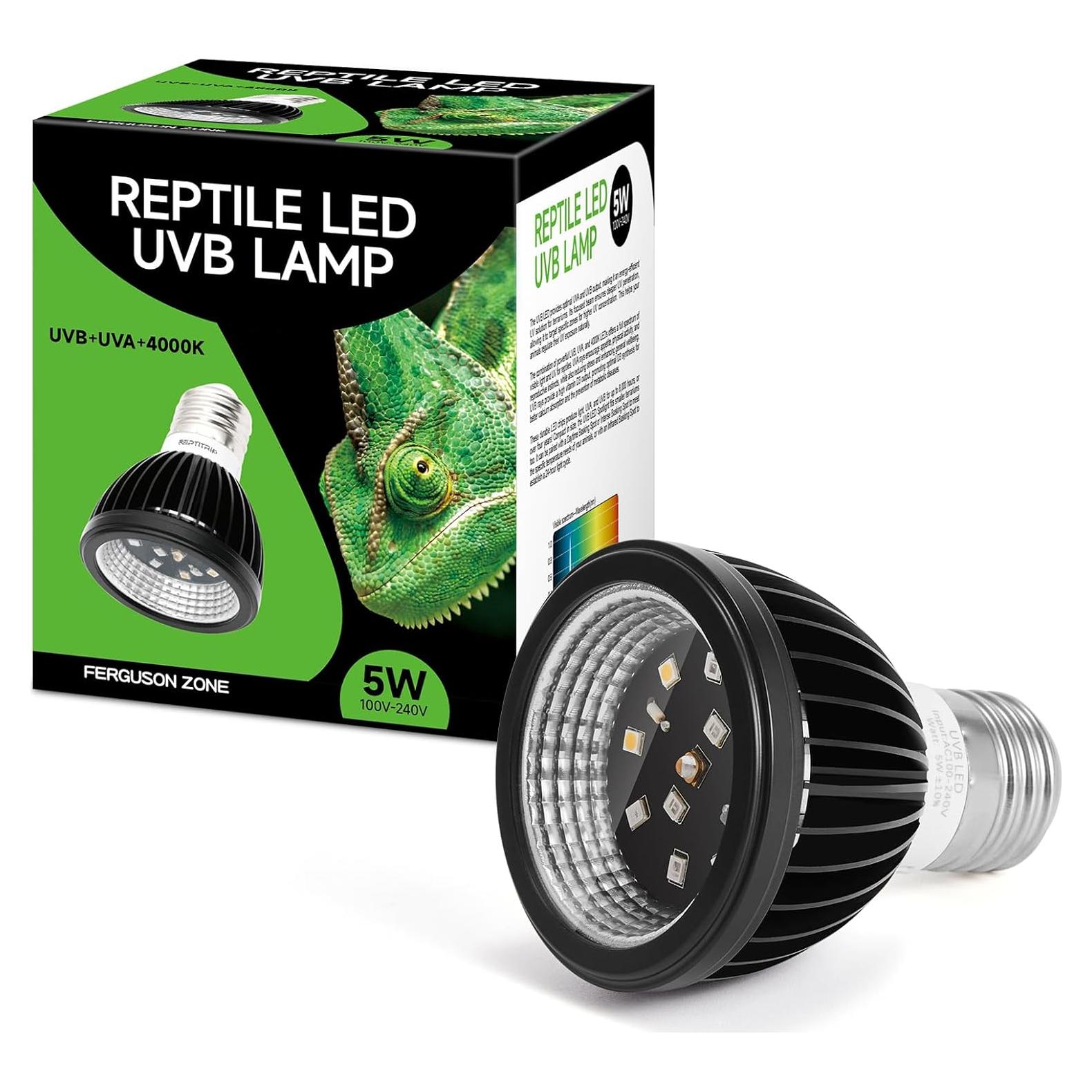 Lámpara LED UVB 5W ReptitriP para Reptiles - 5% UVB
