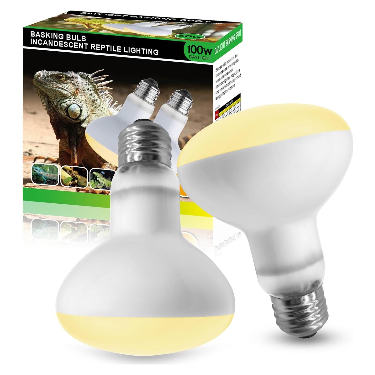 Bombillas de Calor para Reptiles Yimidool 75W UVA Paquete de 2