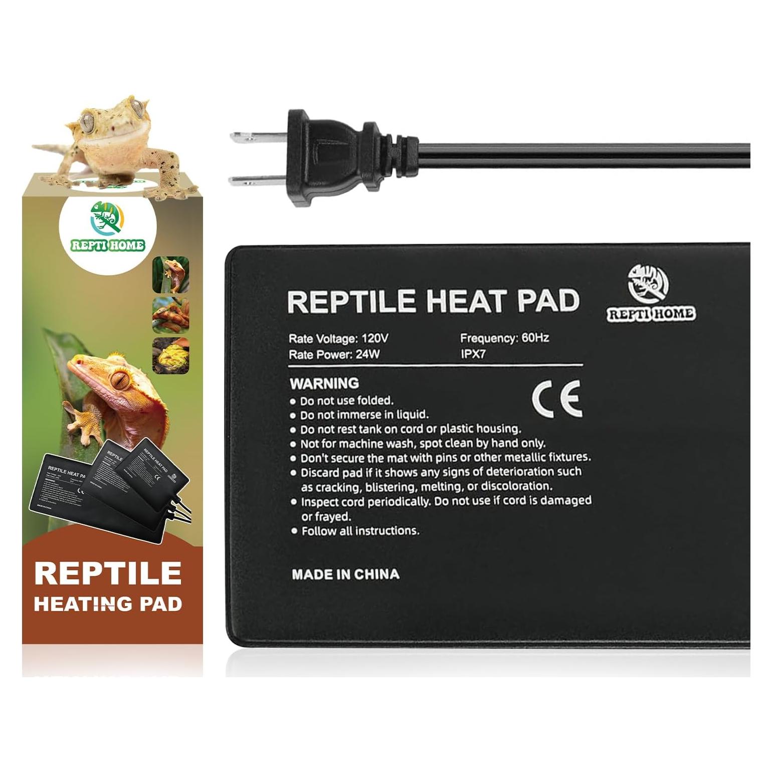 Almohadilla Térmica Eléctrica REPTI HOME 24W para Reptiles 45.72x20.32cm