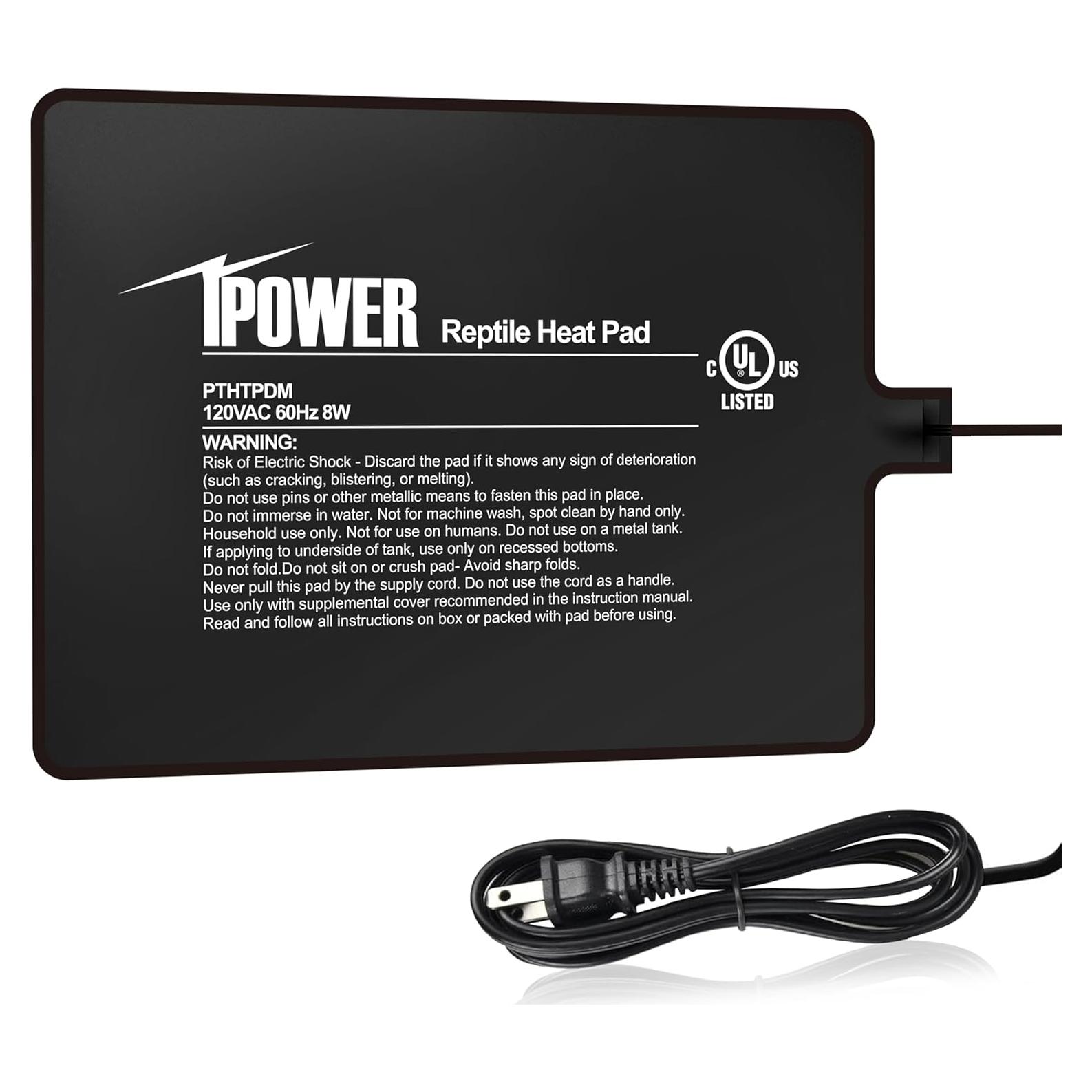 Almohadilla Térmica para Reptiles iPower 15x20 cm Calentador