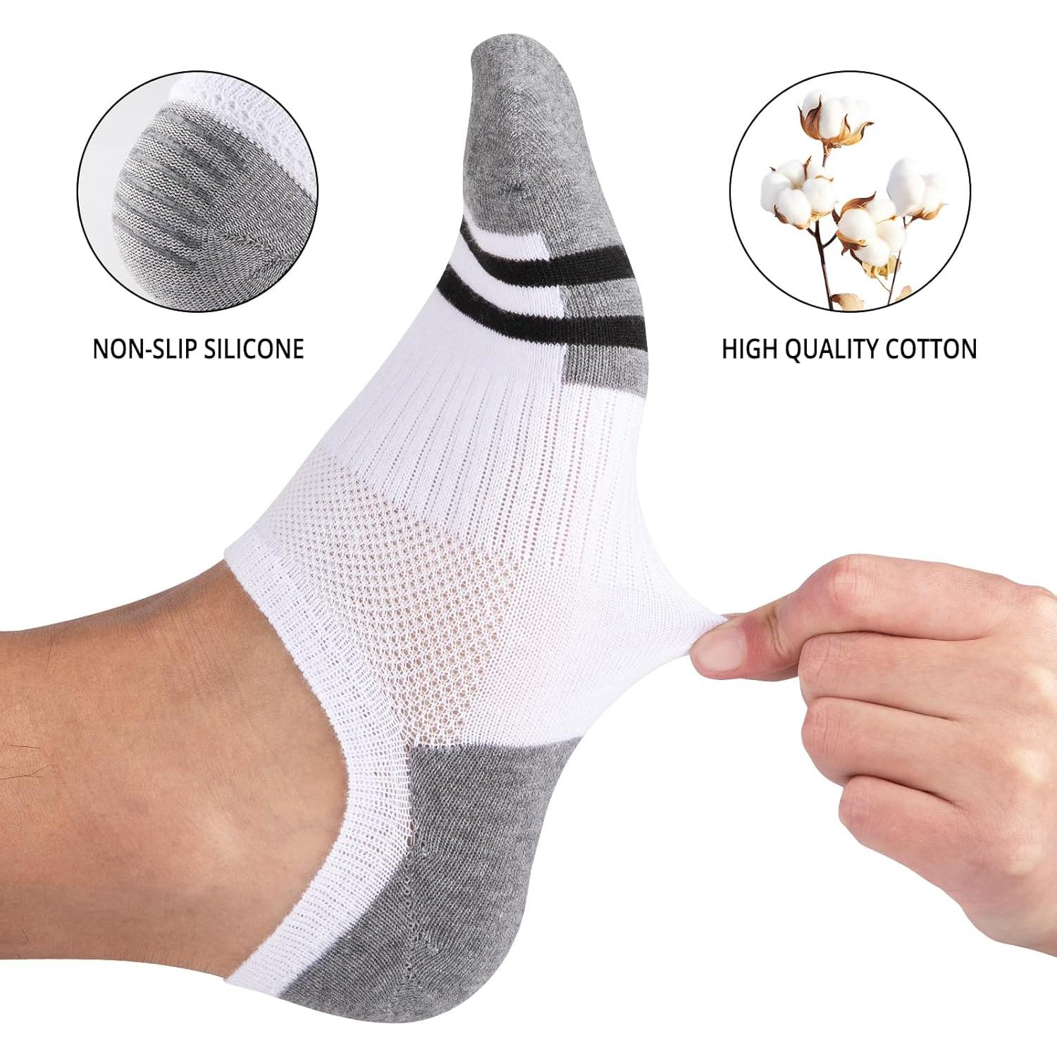 Calcetines Invisibles Heatuff para Hombre - 8 Pares Antideslizantes