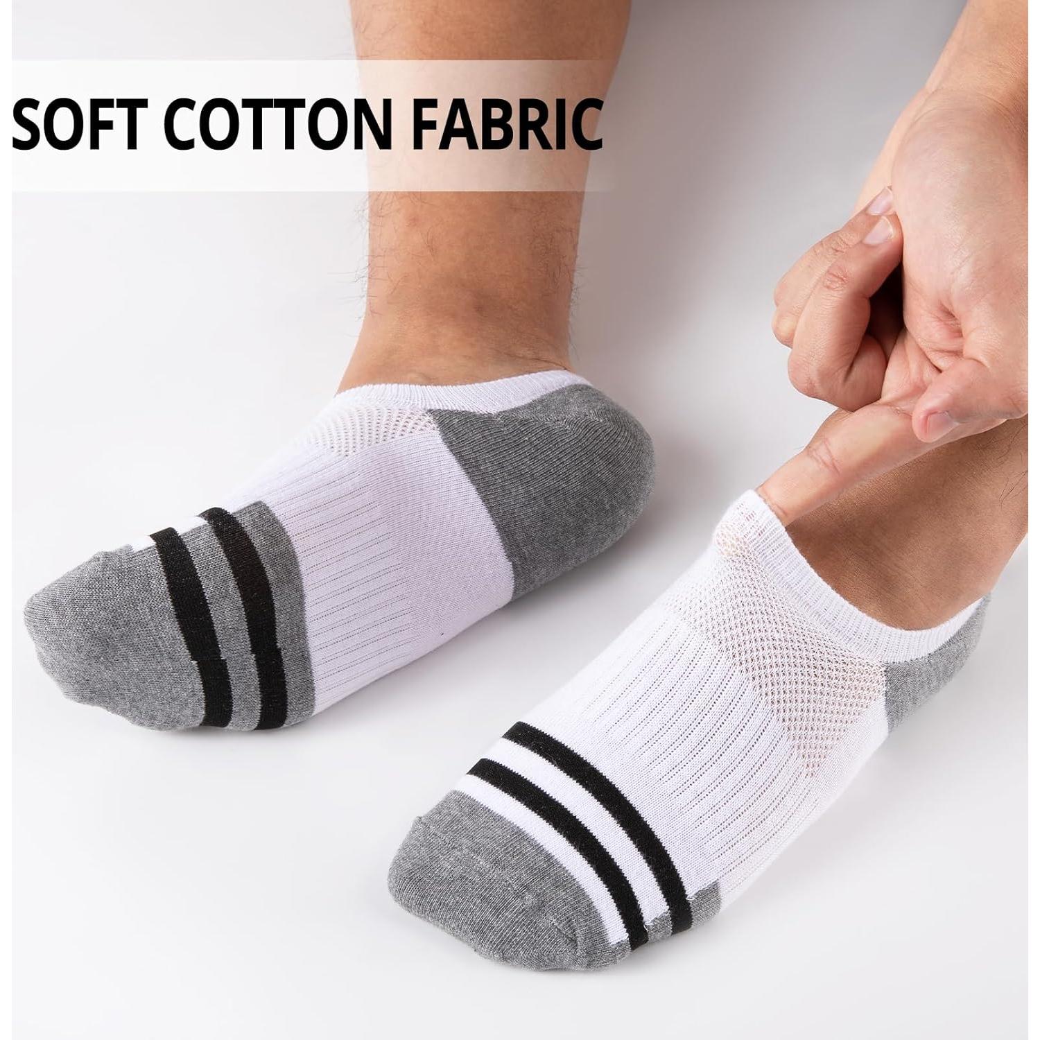 Calcetines Invisibles Heatuff para Hombre - 8 Pares Antideslizantes