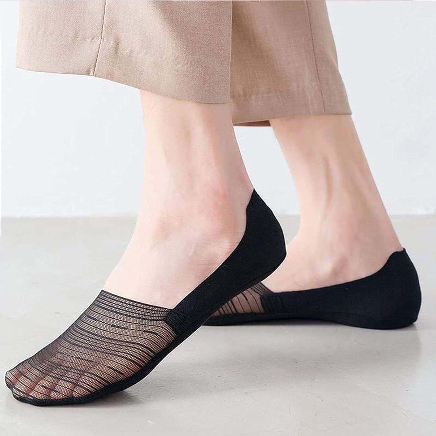 Calcetines invisibles de seda helada unisex transpirables 5 pares