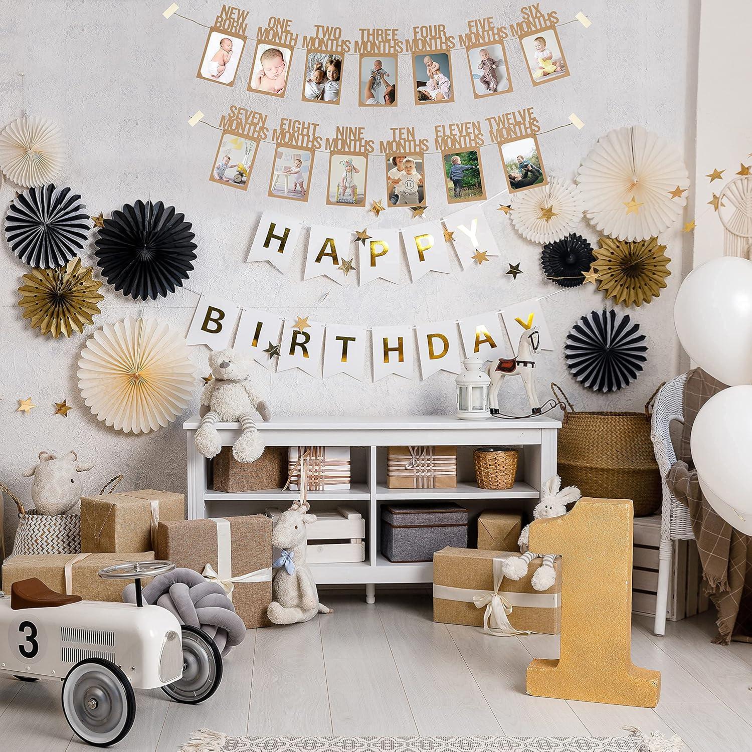 Banner de Fotos de Cumpleaños 1 Año PartyHooman Kraft