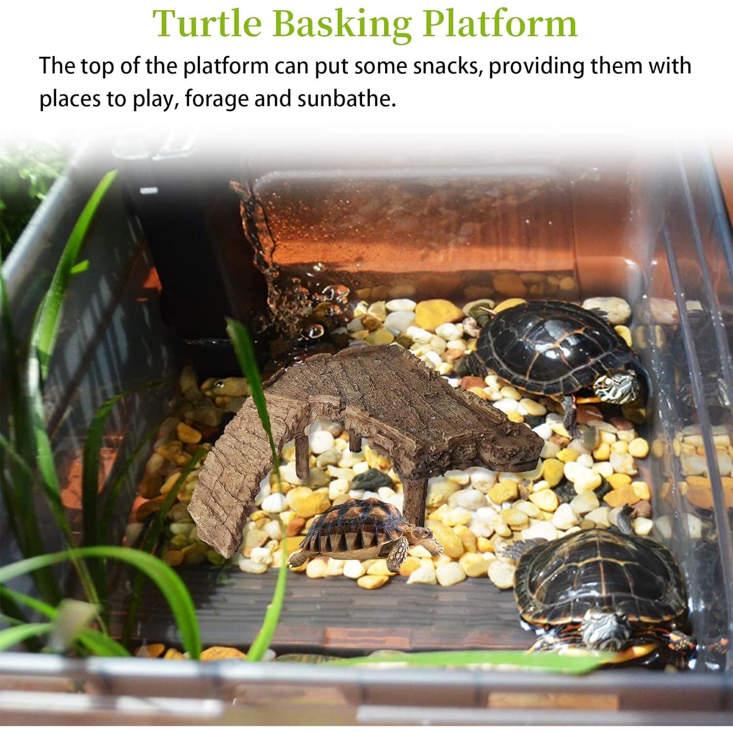 Plataforma Flotante para Tortugas Fhiny - Rampa de Sol 19.8x15cm