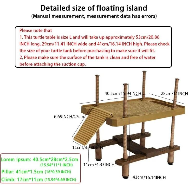 Plataforma Flotante para Tortugas Acuáticas xixibuy - Grande L