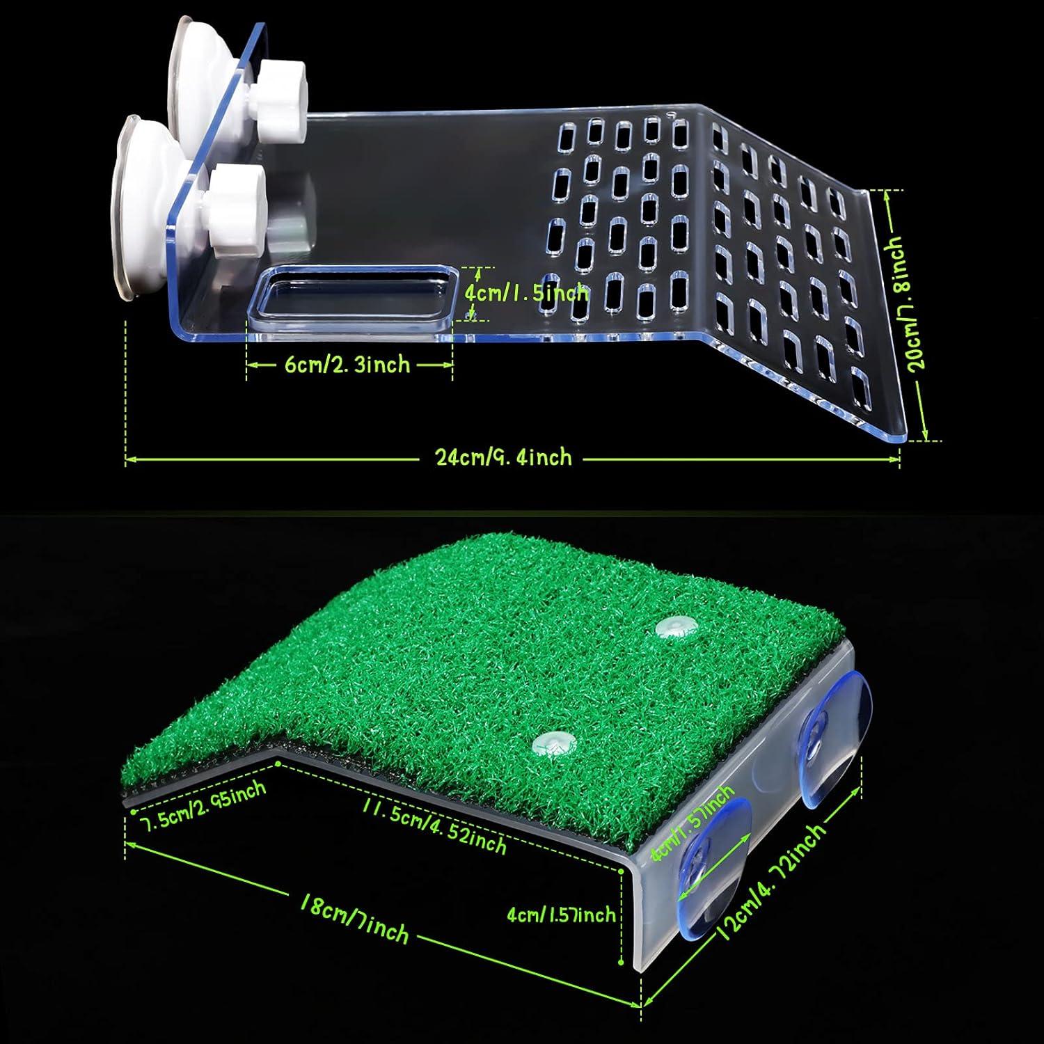 Plataforma de Sol para Tortugas Cunhill - 2 Piezas Acrílico