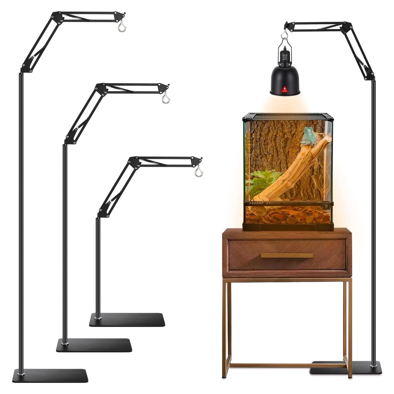 Soporte de Lámpara para Reptiles DXOVEEN Ajustable 44.5-188.7 cm