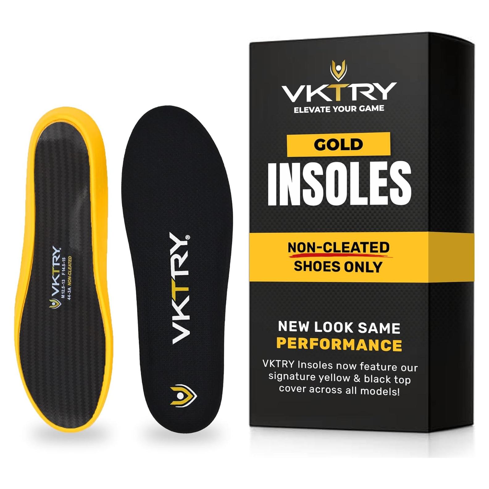 VKTRY Gold Plantillas de Rendimiento para Zapatos Sin Clavos - Personalizadas para Baloncesto y Voleibol