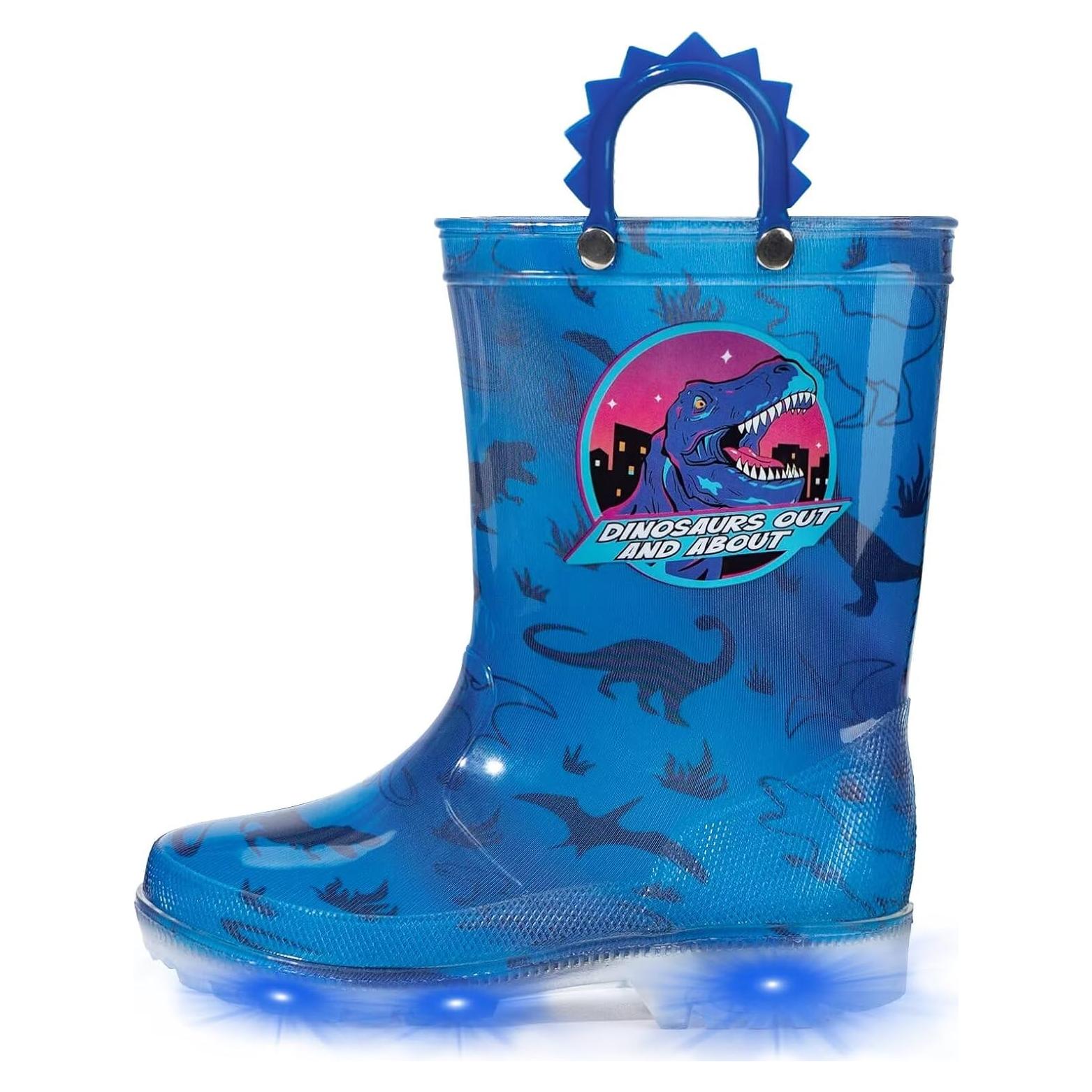 Botas de lluvia impermeables EUXTERPA para niños con luces - Talla 1