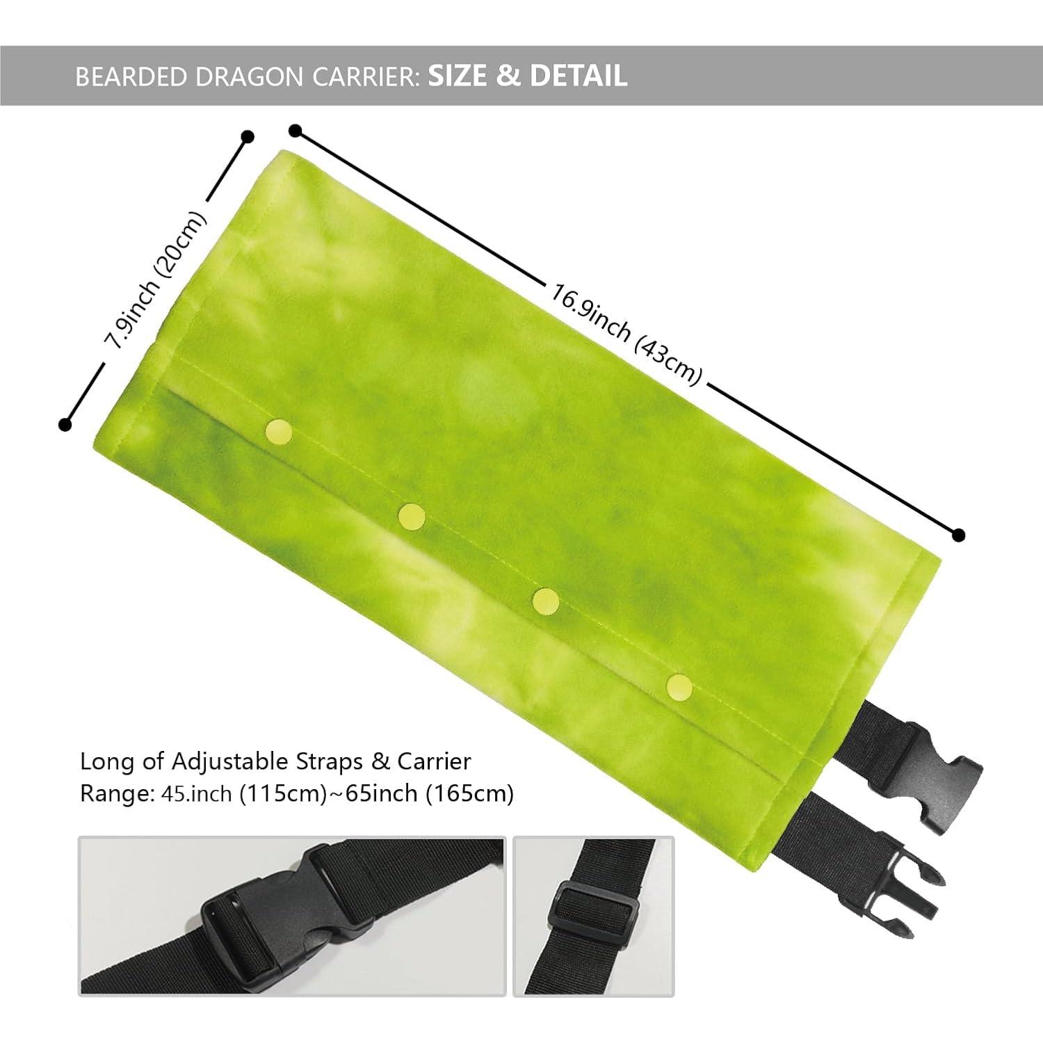 Disfraz Dragón Barbudo Yosadol con Arnés y Transportador Verde