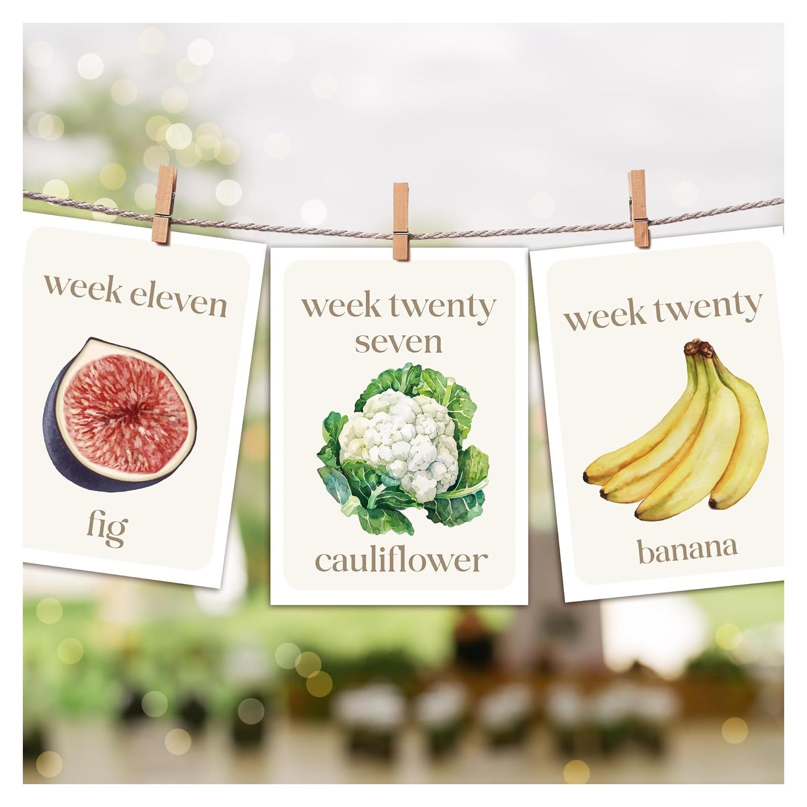 Tarjetas de Hitos de Embarazo HandEasy - 36 Pcs, 12.7x17.8 cm