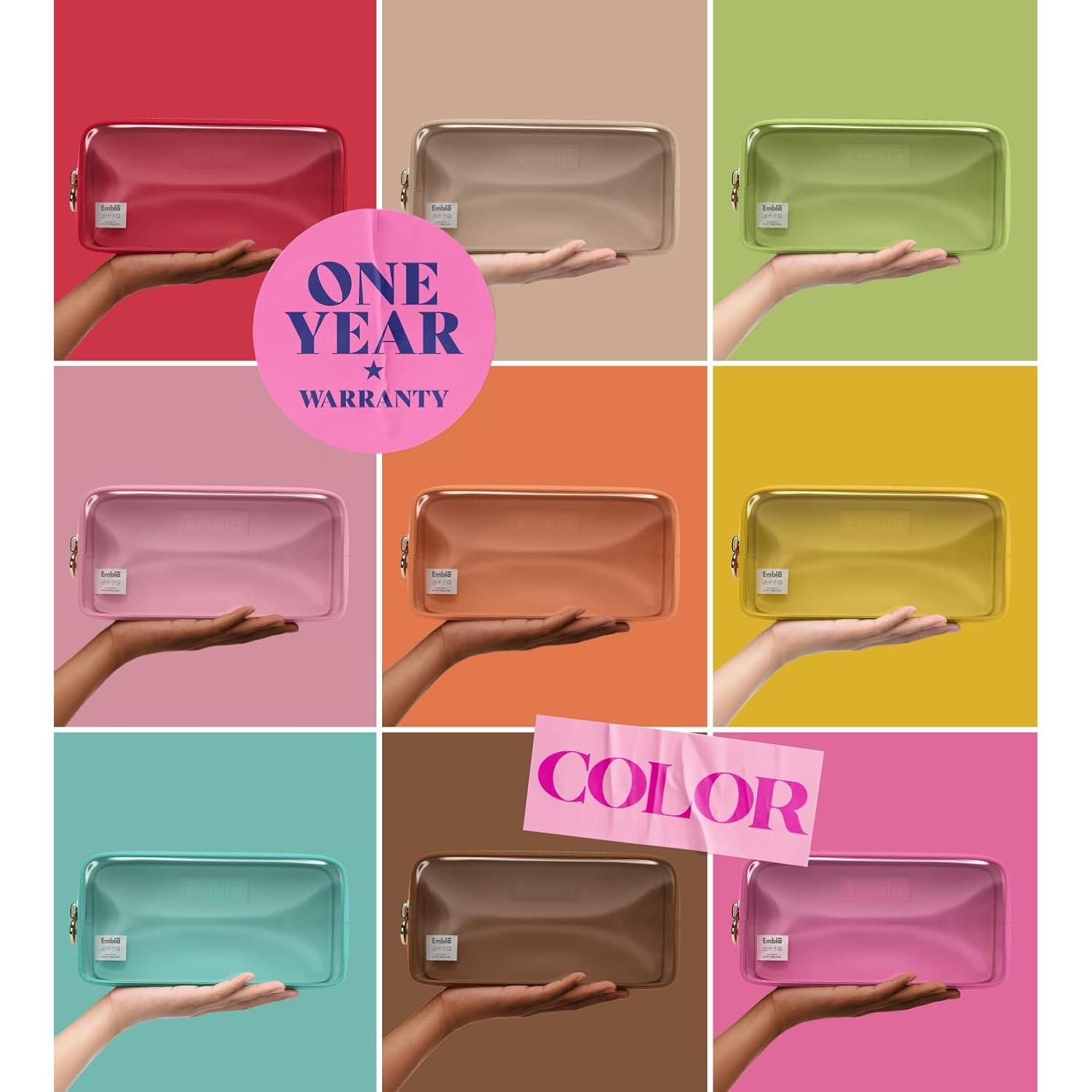 Bolsa de Cosméticos Transparente Embla Pequeña Negra 12.7cm