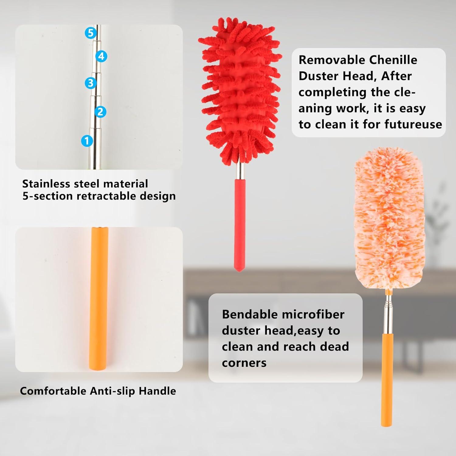 Plumero Extensible MUZHUPGUZ de Microfibra 34 a 80 cm