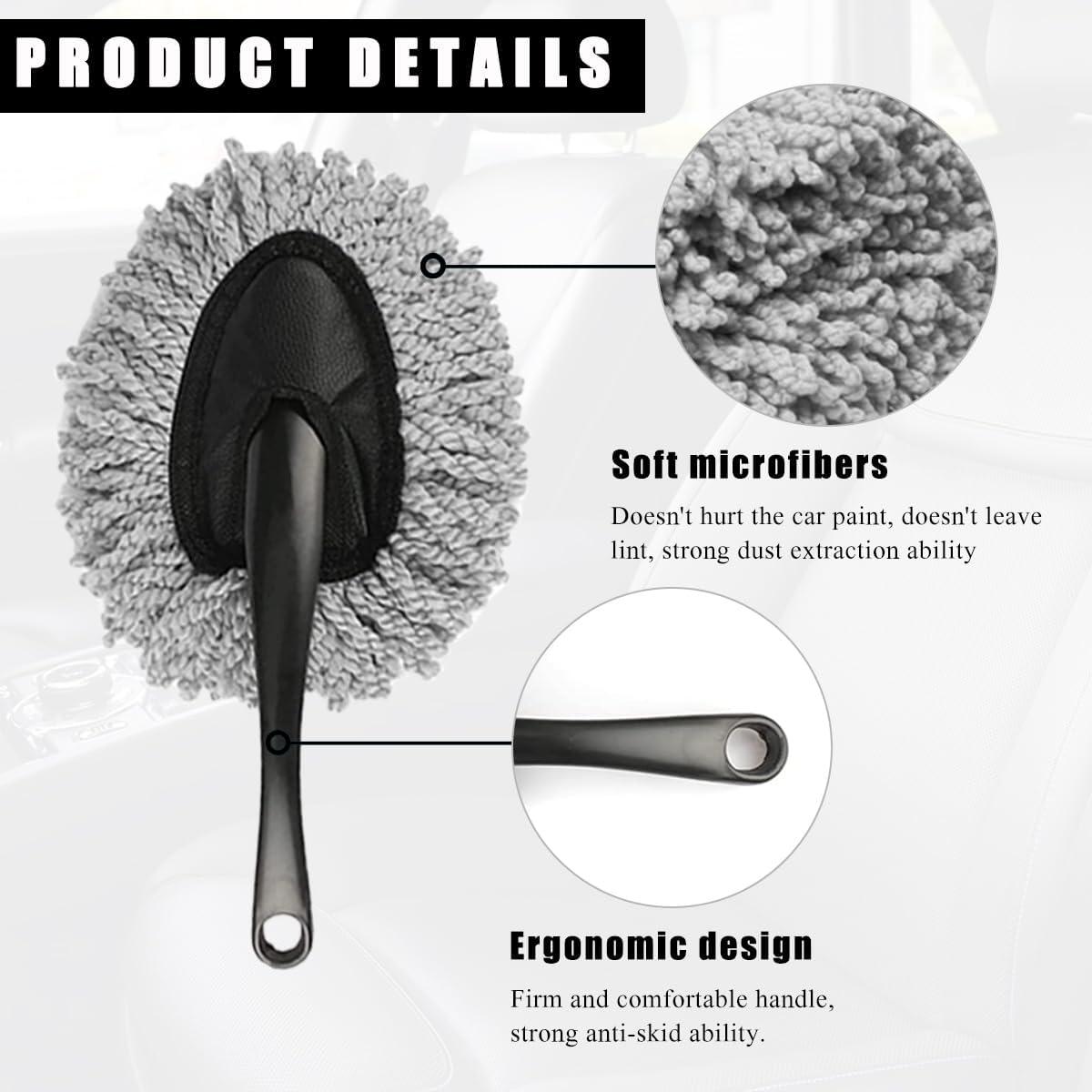 Cepillo de Microfibra KVAEY para Limpiar Tablero de Auto