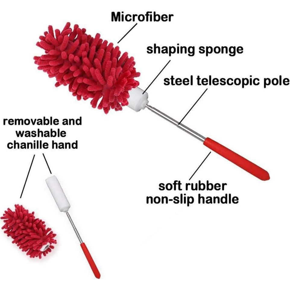 Plumeros de Mano Microfibra Telescópicos KissDate - Paquete de 3