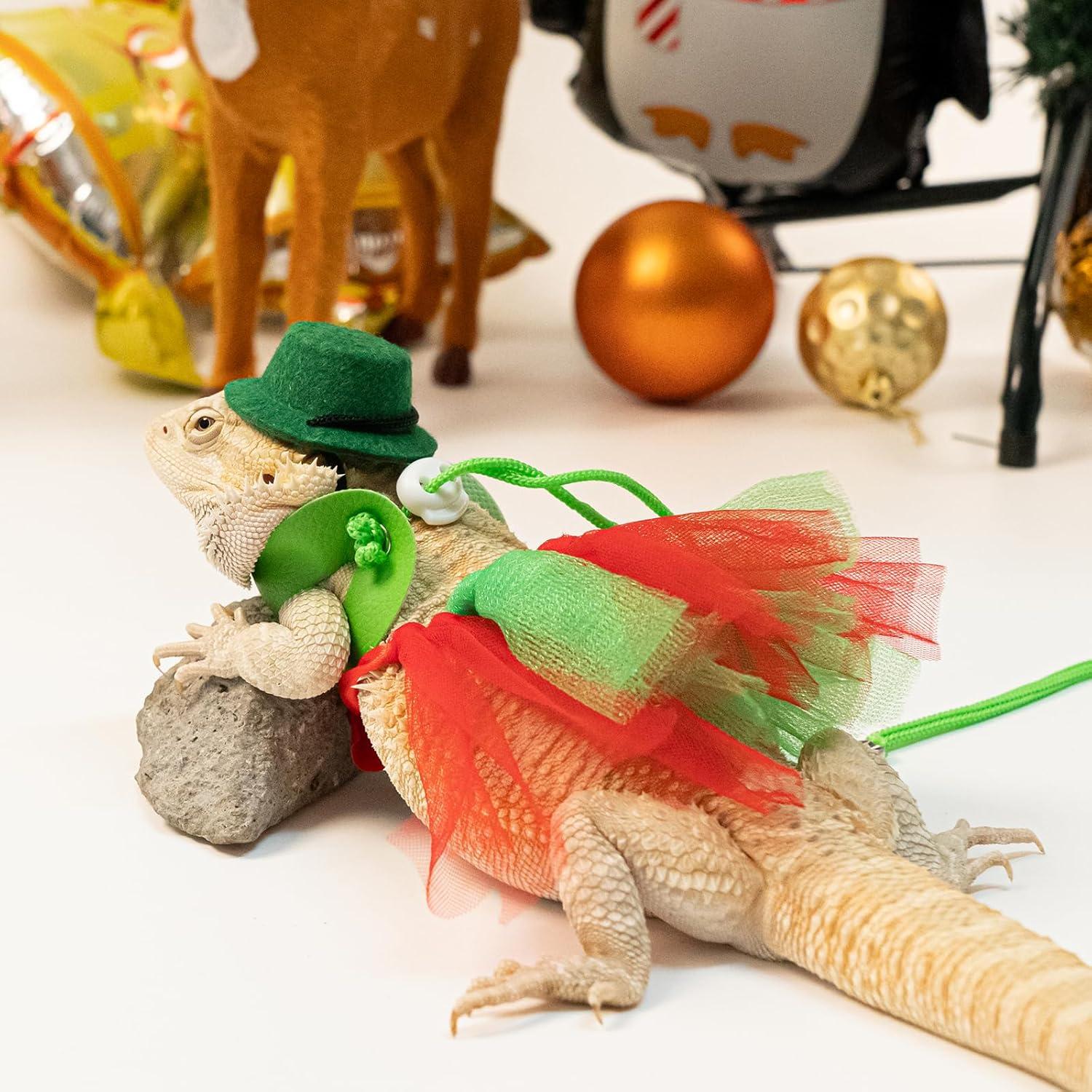 Disfraz de Dragón Barbudo WODISON Navidad con Sombrero y Falda