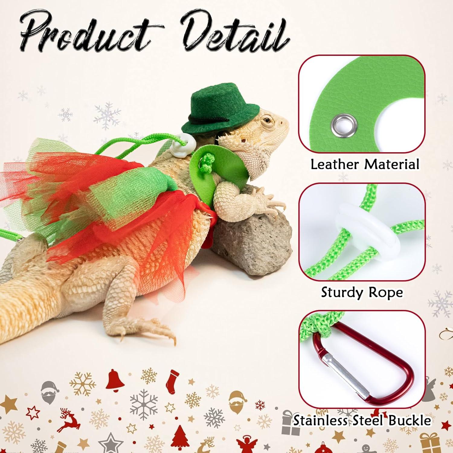 Disfraz de Dragón Barbudo WODISON Navidad con Sombrero y Falda