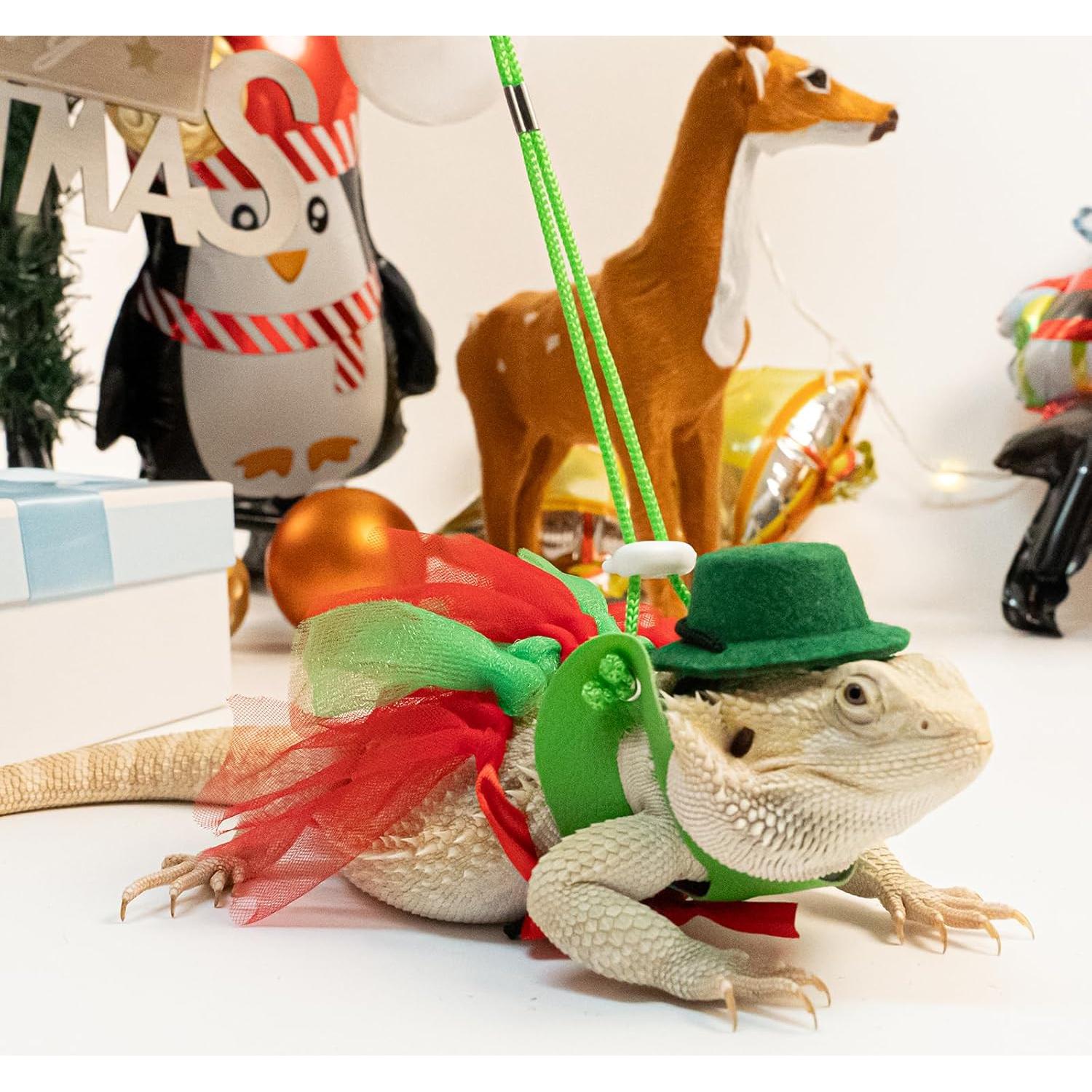 Disfraz de Dragón Barbudo WODISON Navidad con Sombrero y Falda