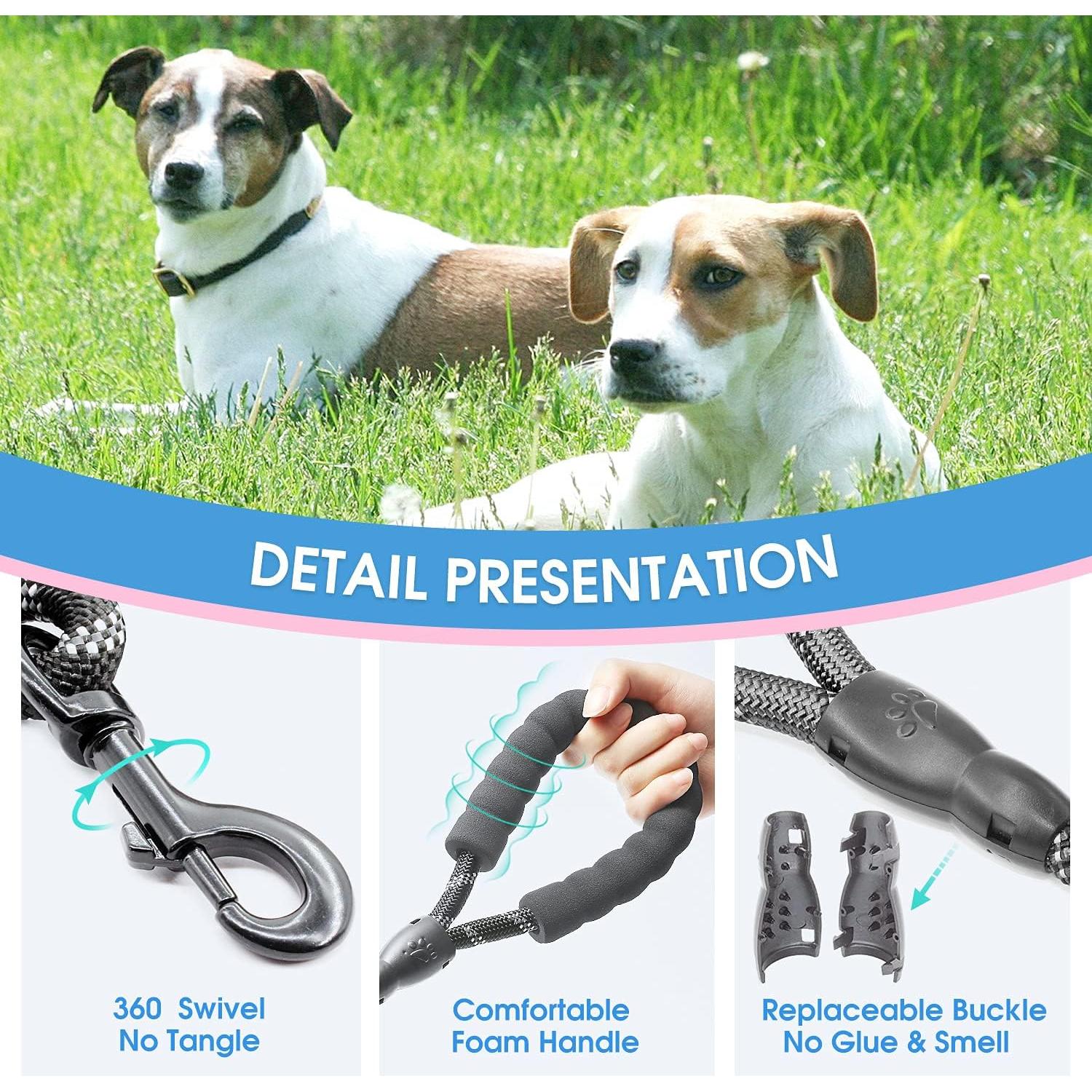 Correa para Perros BAAPET 1.5m con Mango Acolchado y Reflectante