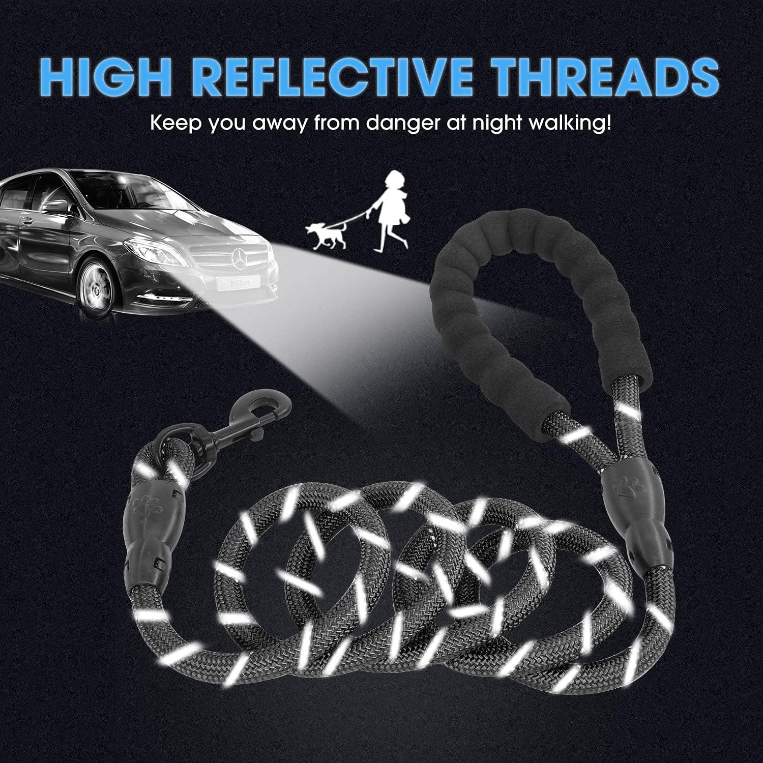 Correa para Perros BAAPET 1.5m con Mango Acolchado y Reflectante