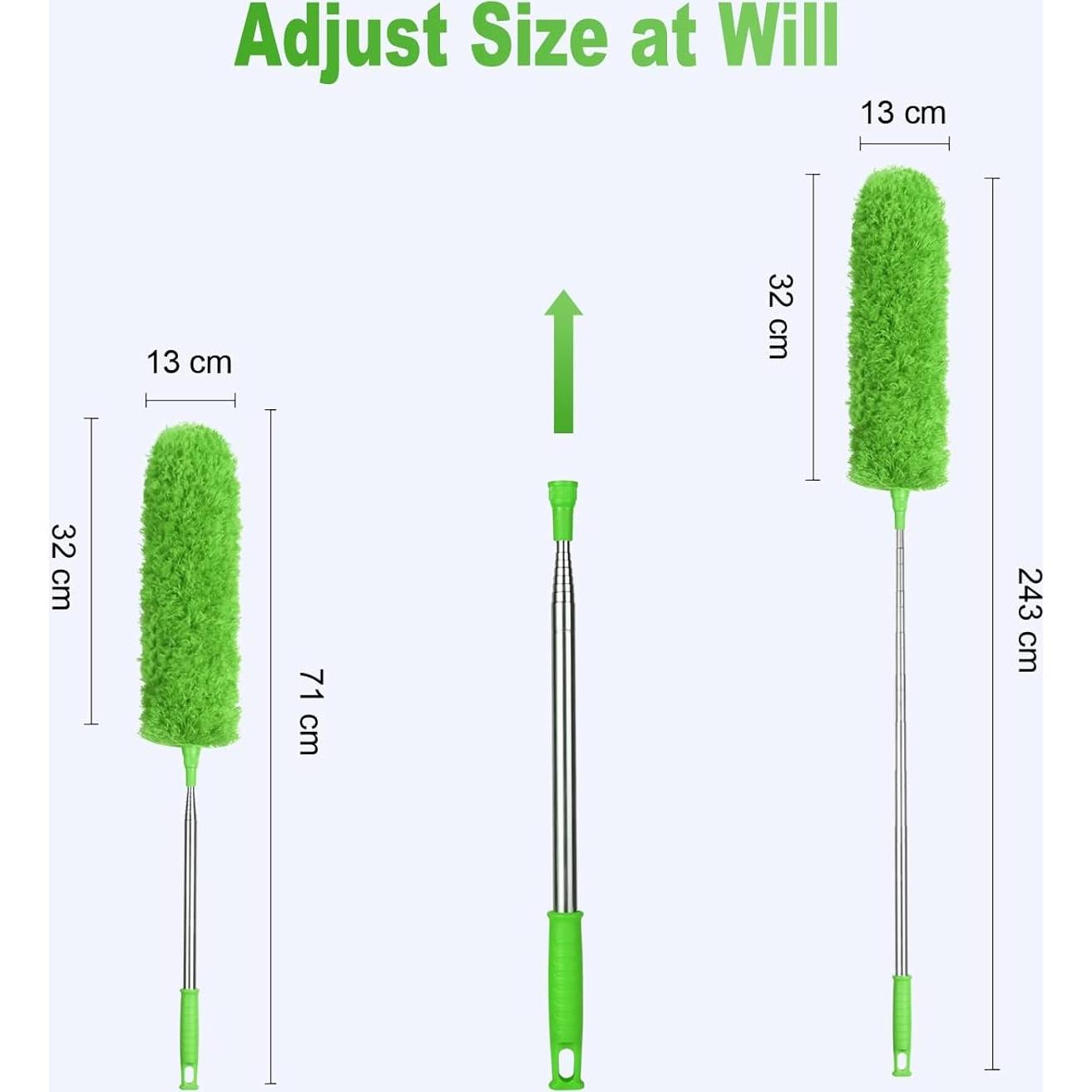 Plumero Telescópico OFFCUP de Microfibra 254 cm Verde