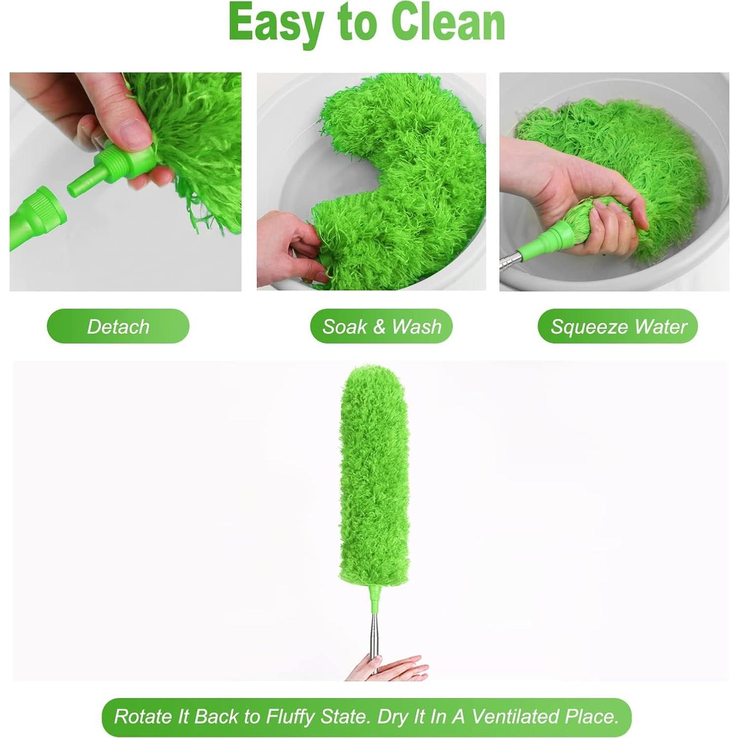 Plumero Telescópico OFFCUP de Microfibra 254 cm Verde