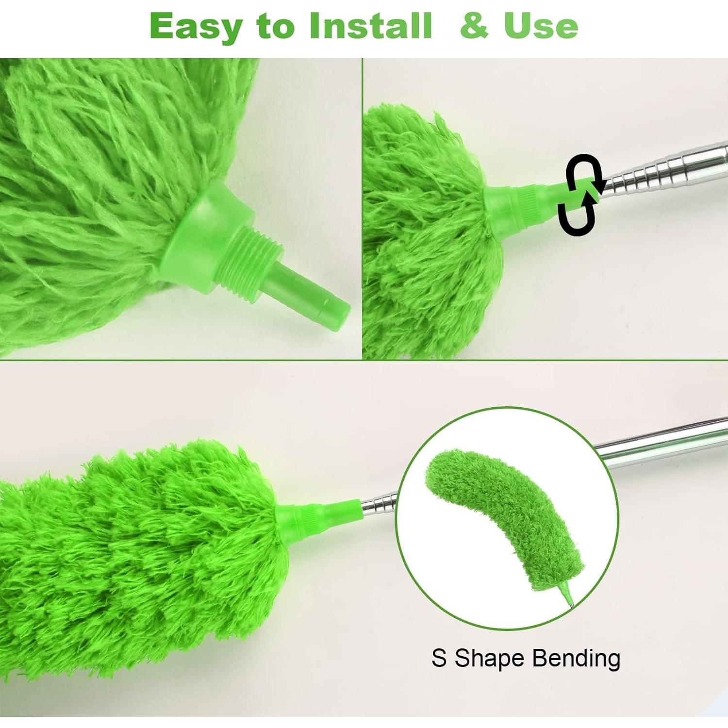 Plumero Telescópico OFFCUP de Microfibra 254 cm Verde