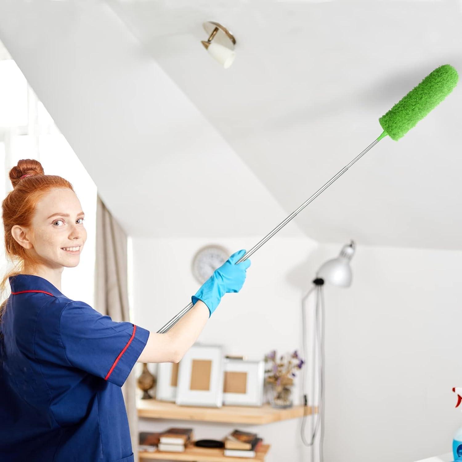 Plumero Telescópico OFFCUP de Microfibra 254 cm Verde