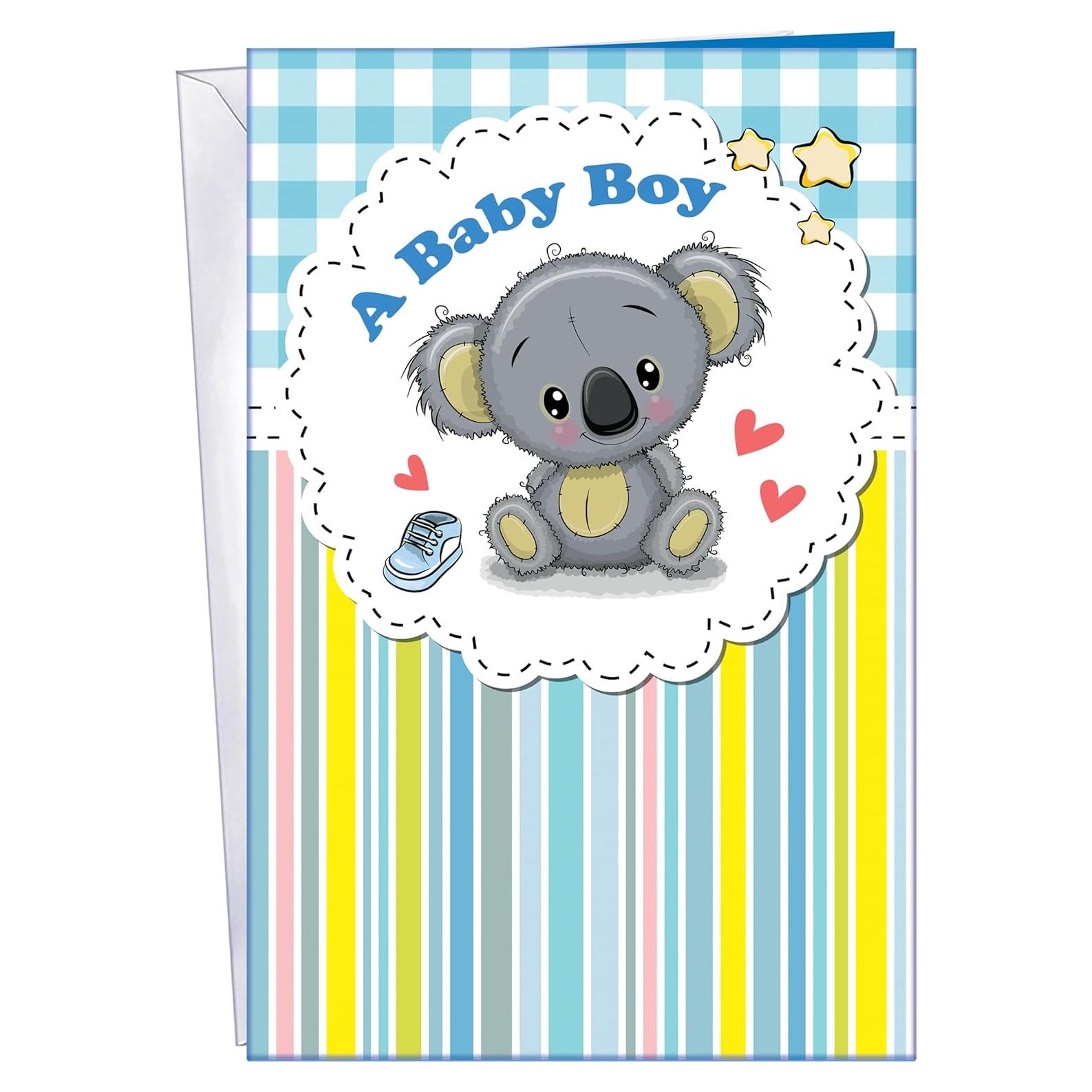 Tarjeta de Felicitación Nuevo Bebé Niño Chuck's Card-O-Rama