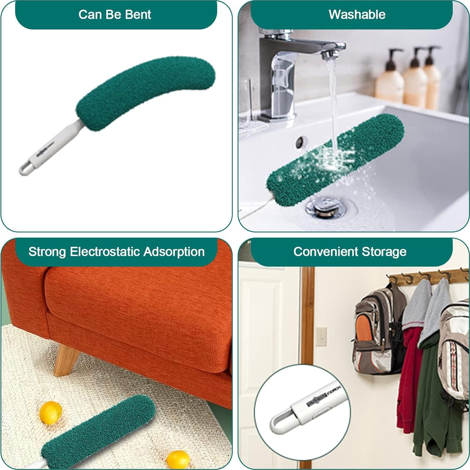 Plumero de Microfibra EHOMGUI Verde 58.42 cm Lavable