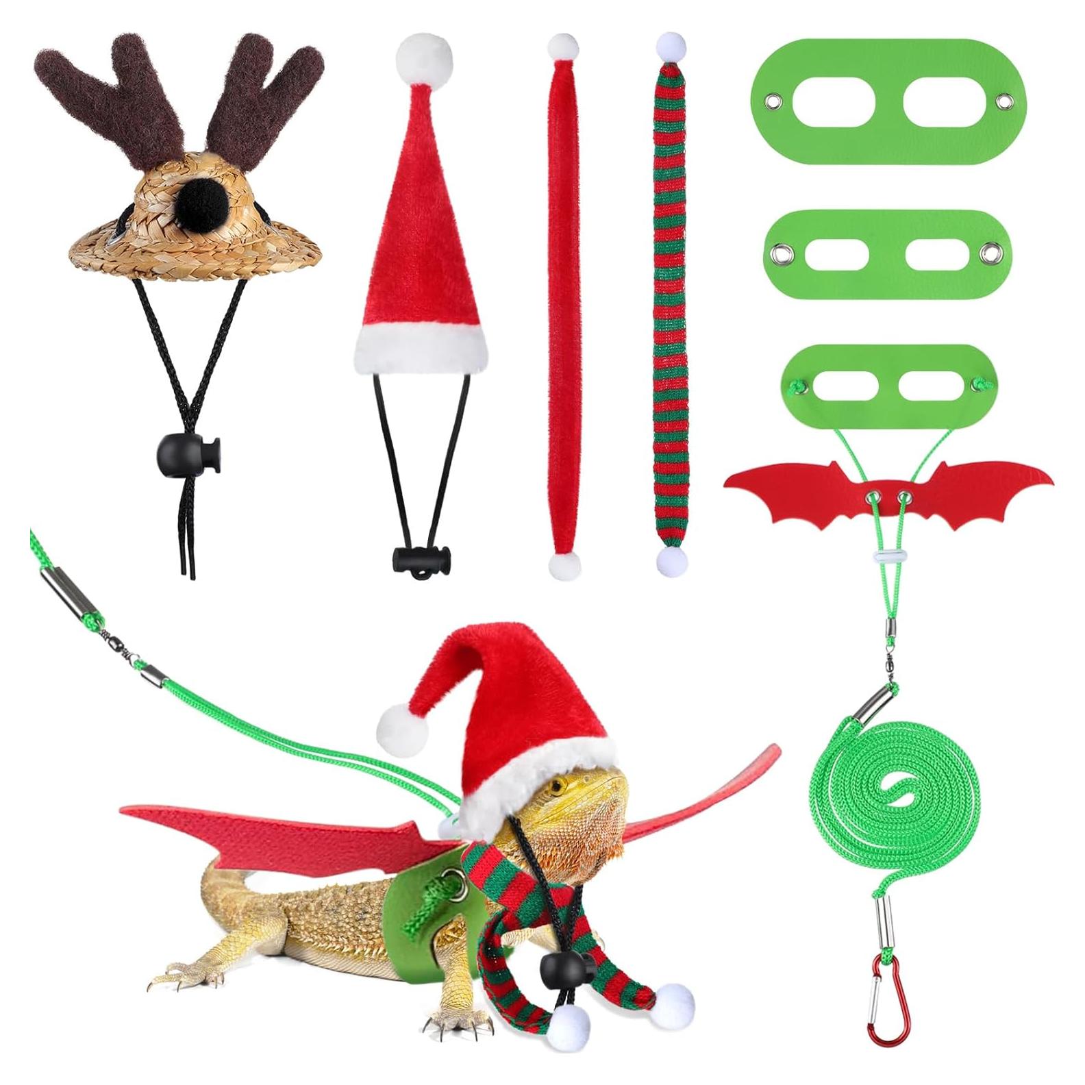 Disfraz navideño para lagartos Weewooday 7 piezas