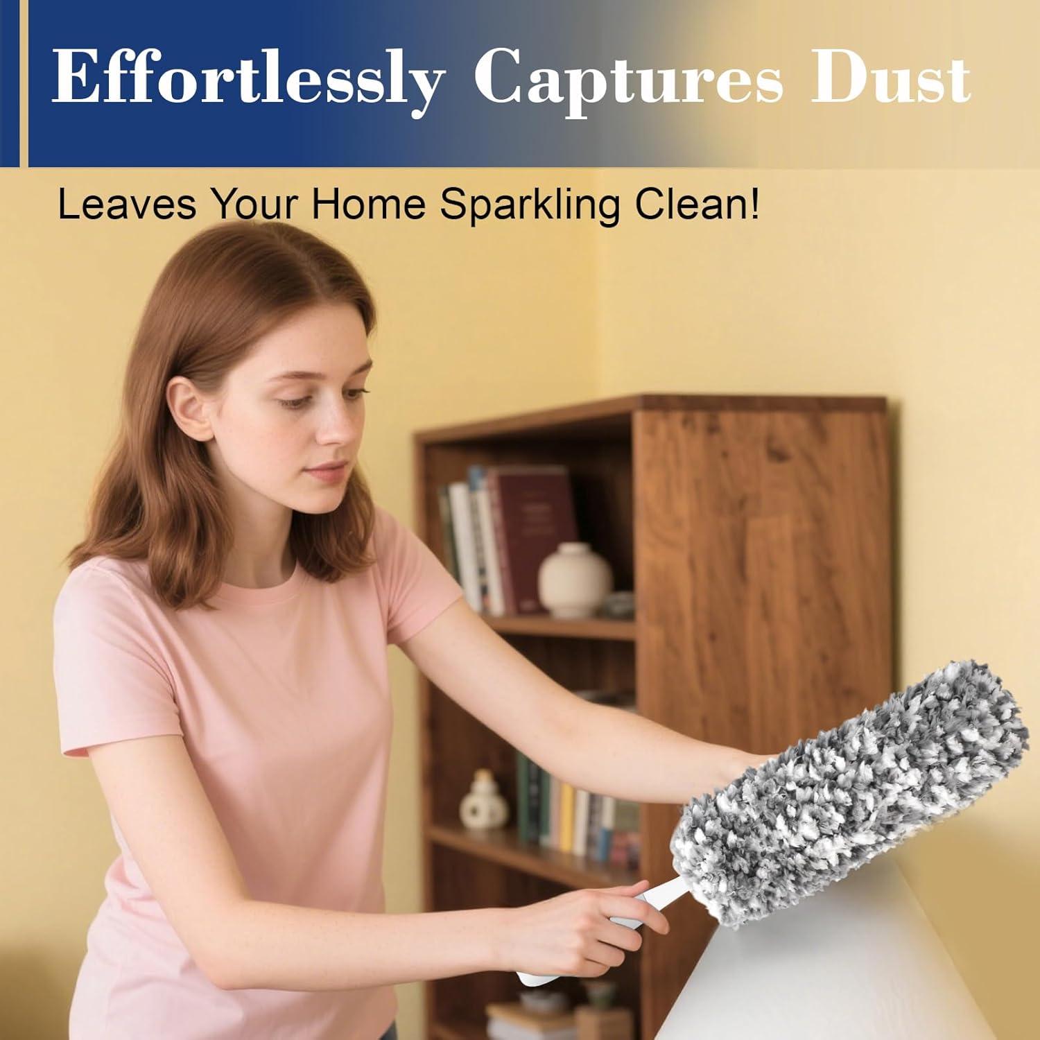 Plumero de Microfibra Bryquelin 45.72 cm Desmontable y Lavable