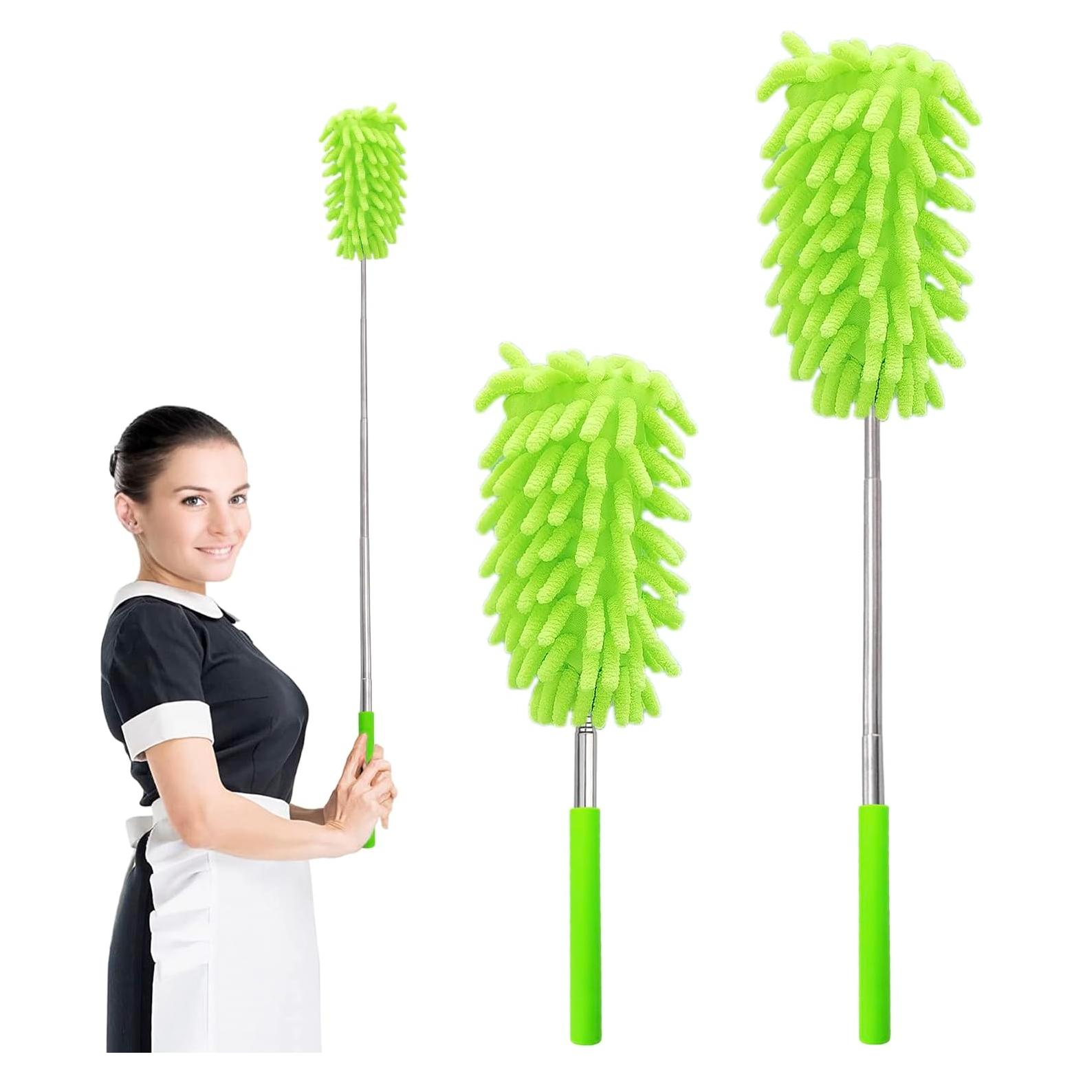 Paquete de 2 Plumeros Extensibles HTOOLPRO Microfibra 76.2 cm