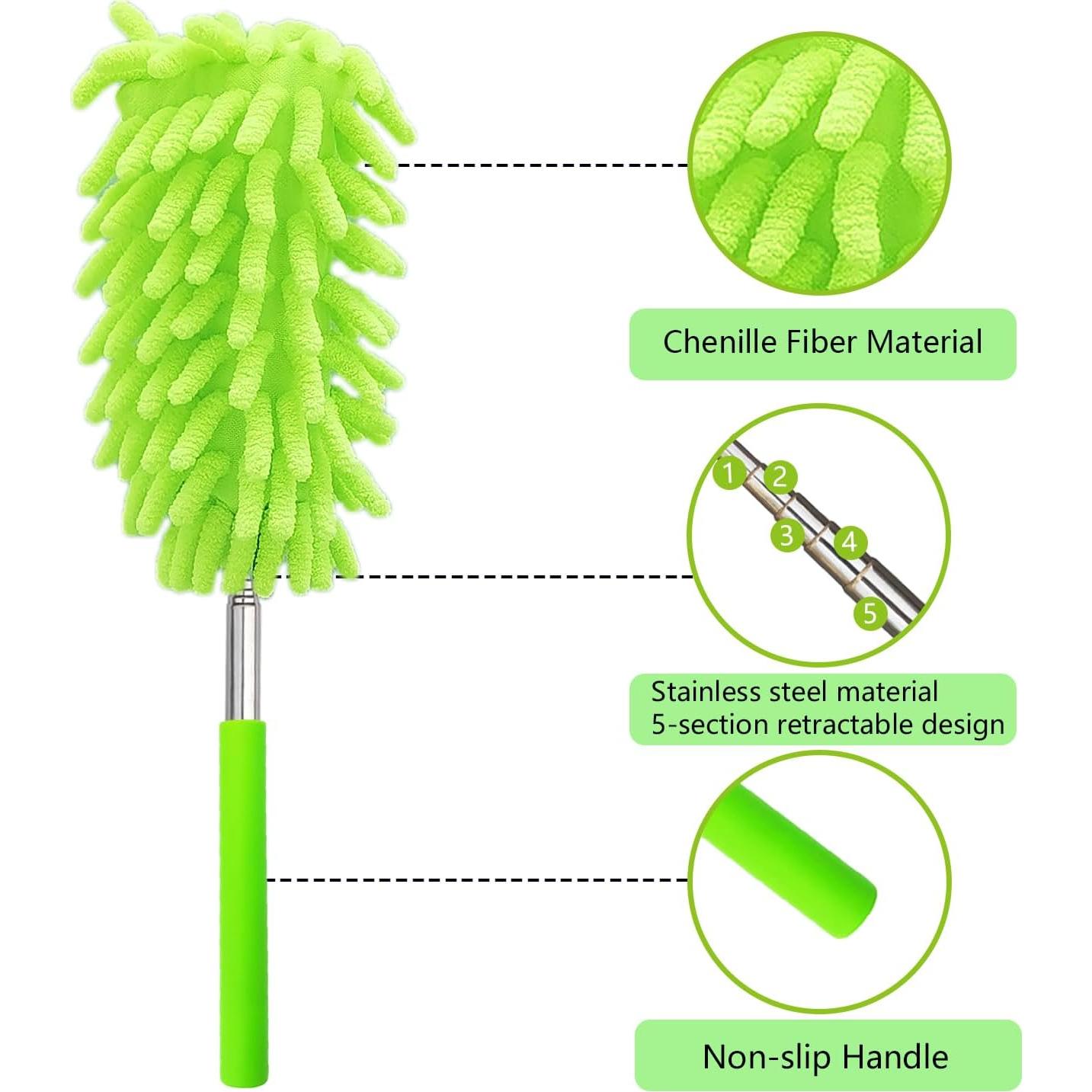 Paquete de 2 Plumeros Extensibles HTOOLPRO Microfibra 76.2 cm