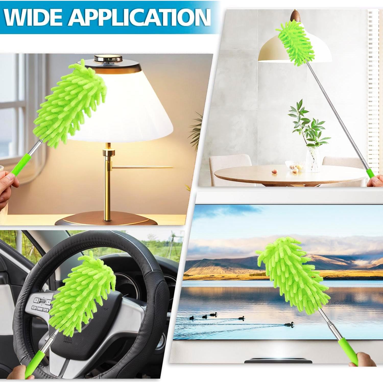 Paquete de 2 Plumeros Extensibles HTOOLPRO Microfibra 76.2 cm