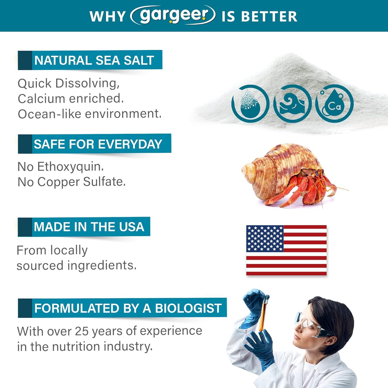 Sal de Remojo para Cangrejos Ermitaños Gargeer 85g - Sin Aditivos
