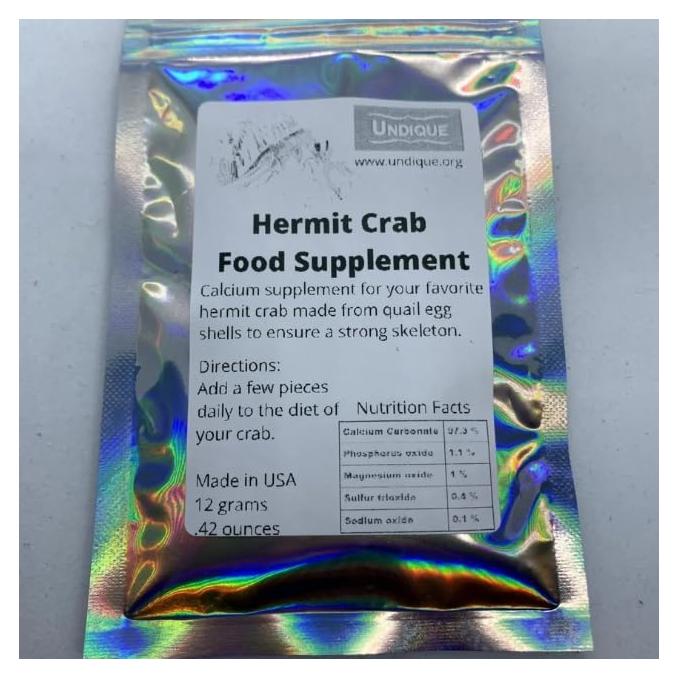 Alimento Orgánico para Cangrejos Ermitaños Undique - Con Cáscaras de Huevo de Codorniz