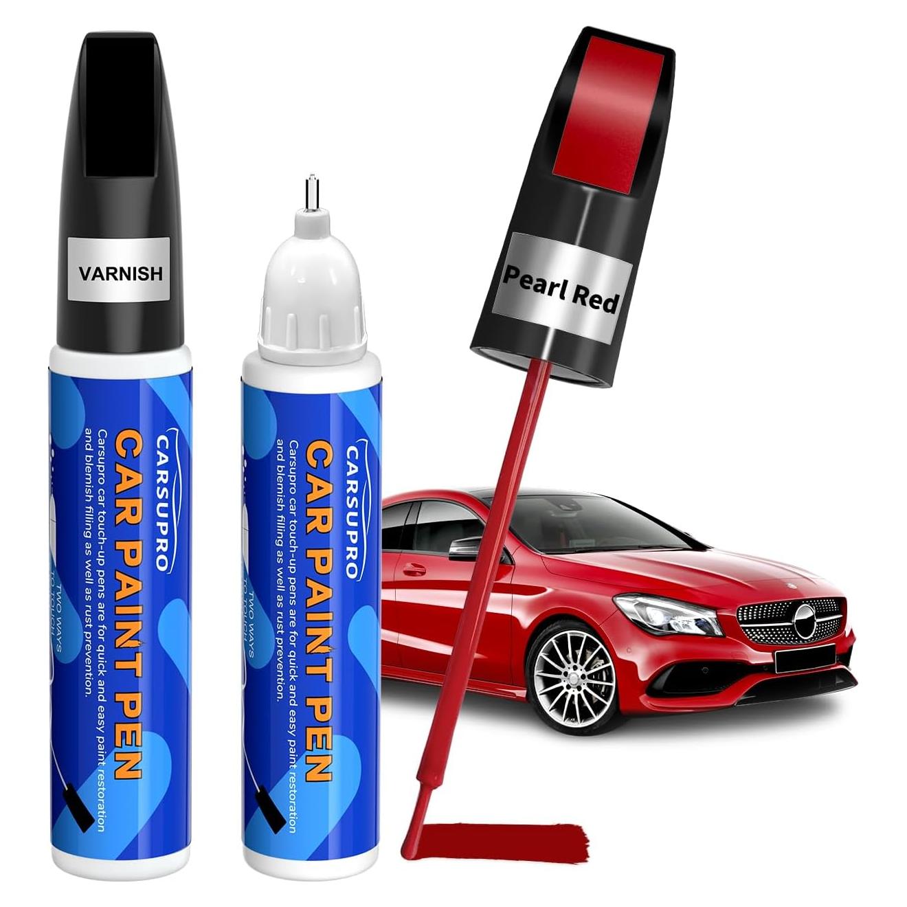 Pintura de Retoque Carsupro Rojo Perla 24ml + Barniz Brillante