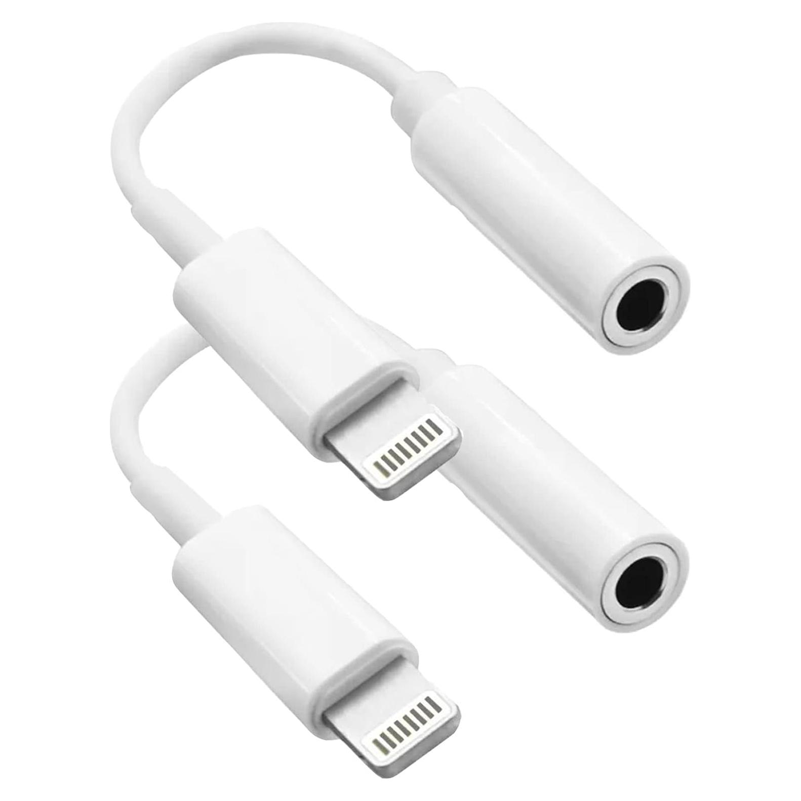 [Apple MFi Certified] 2 Pack for iPhone 3.5mm Headphones Adapter, Lightning to 3.5 mm Headphone/Earphone Jack Converter Audio Aux Dongle Compatible with iPhone 14 13 12 11 Pro XR XS Max X 8 7.