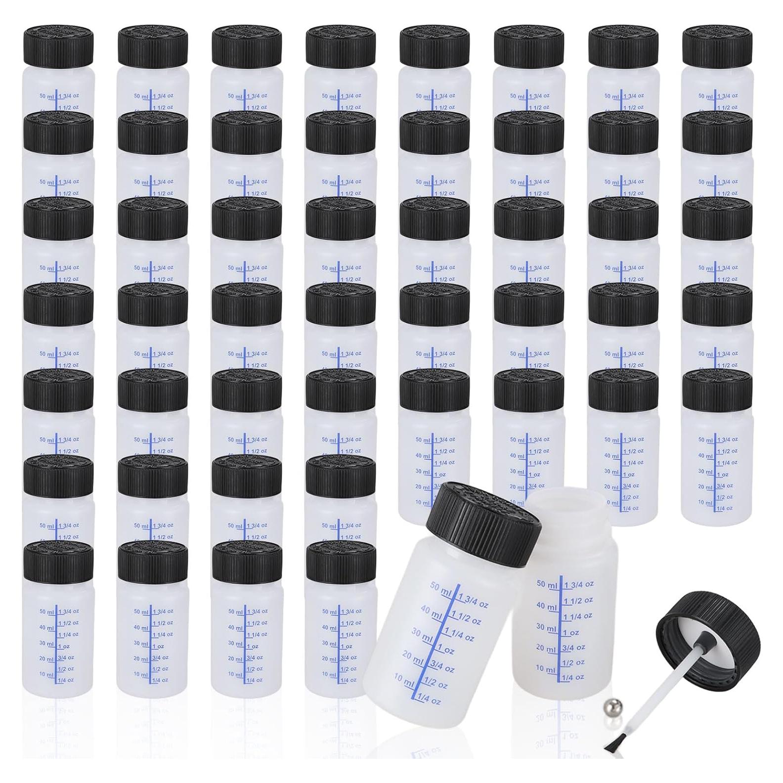 CYEAH 50 Botellas de Pintura de 60 ml con Pincel y Tapa Segura